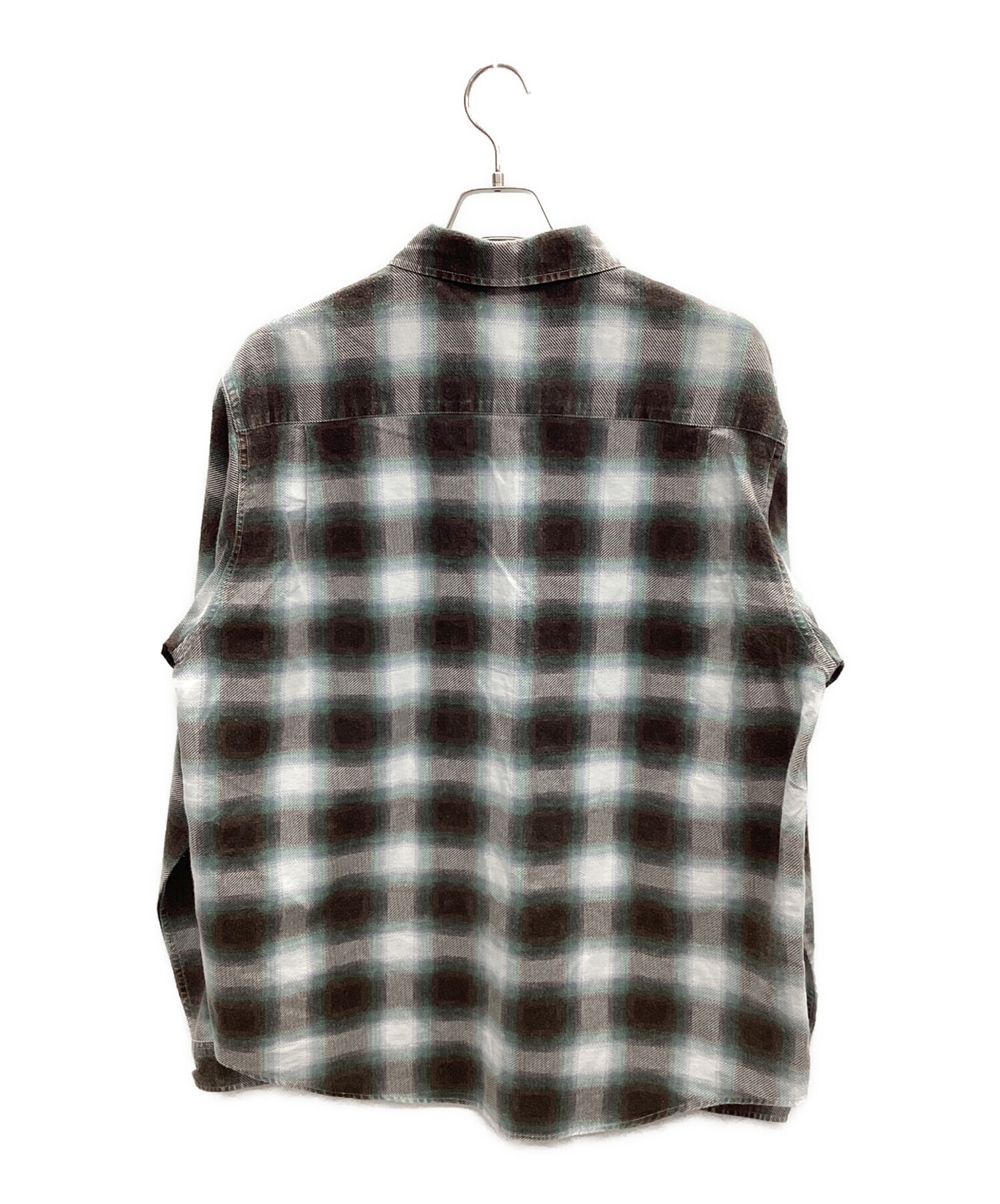 中古・古着通販】stussy (ステューシー) フランネルシャツ グリーン
