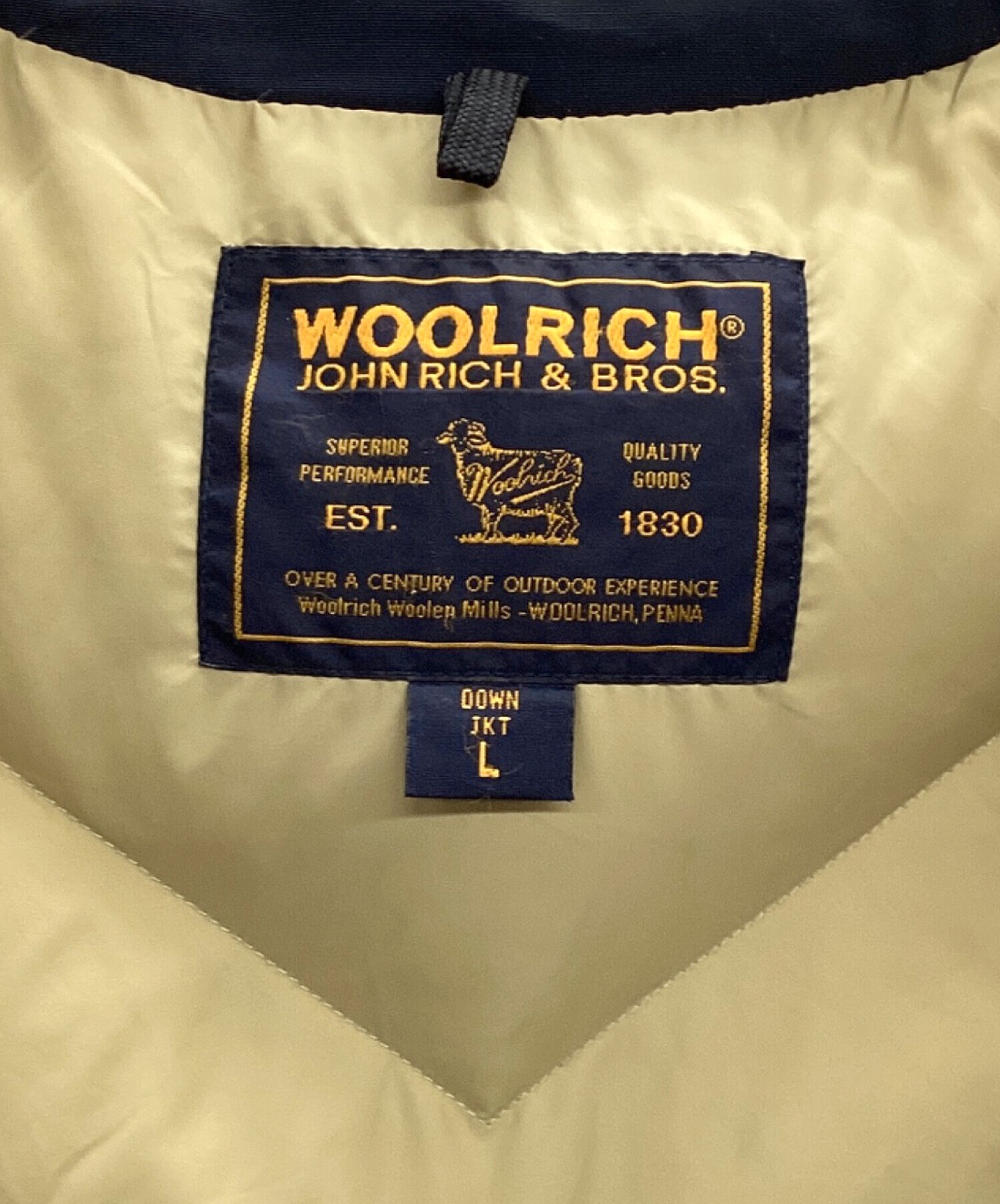 中古・古着通販】WOOLRICH (ウールリッチ) ダウンジャケット ネイビー 
