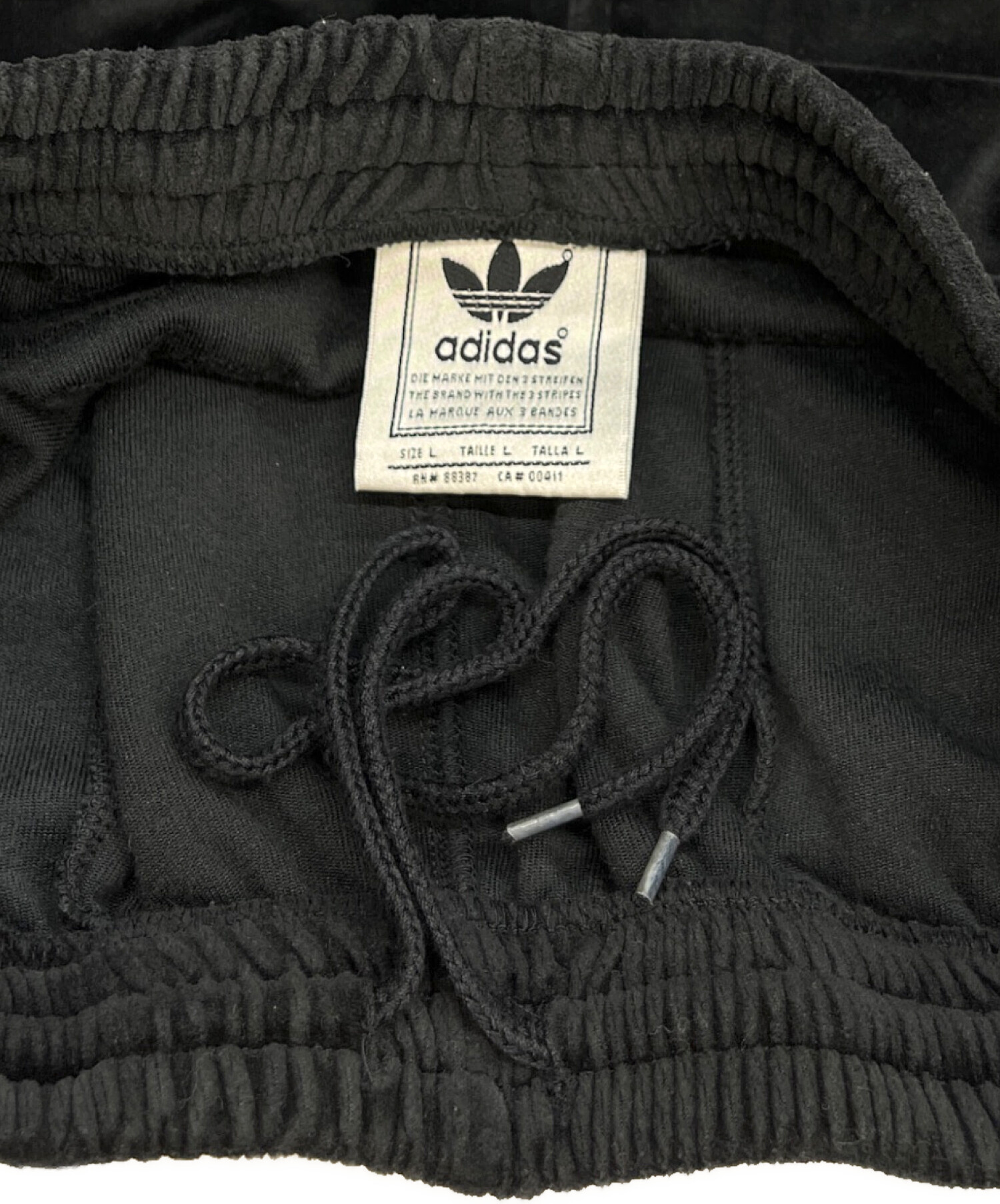 中古・古着通販】adidas (アディダス) ベロアトラックパンツ ブラック