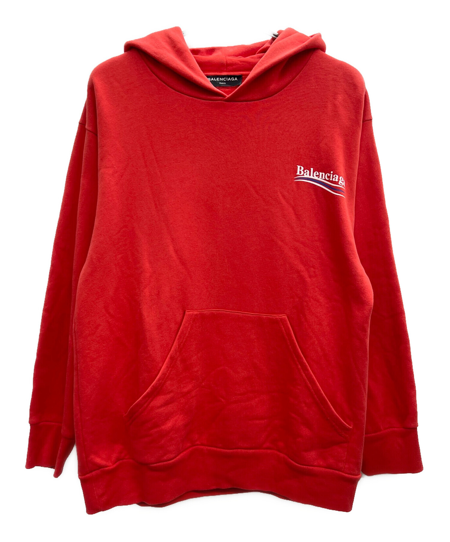 BALENCIAGA バレンシアガ　ベーシック　赤　パーカー 中古・古着通販】BALENCIAGA (バレンシアガ) パーカー レッド サイズ