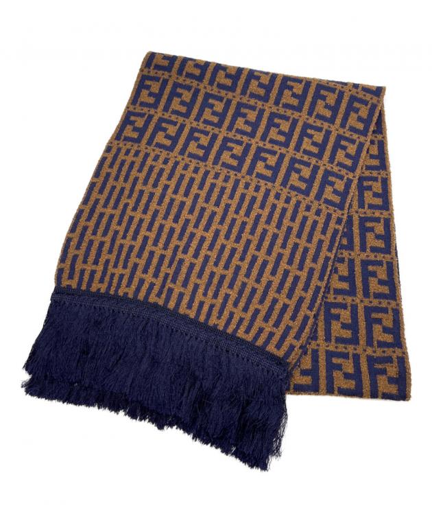 中古・古着通販】FENDI (フェンディ) パイル地マフラー ブルー