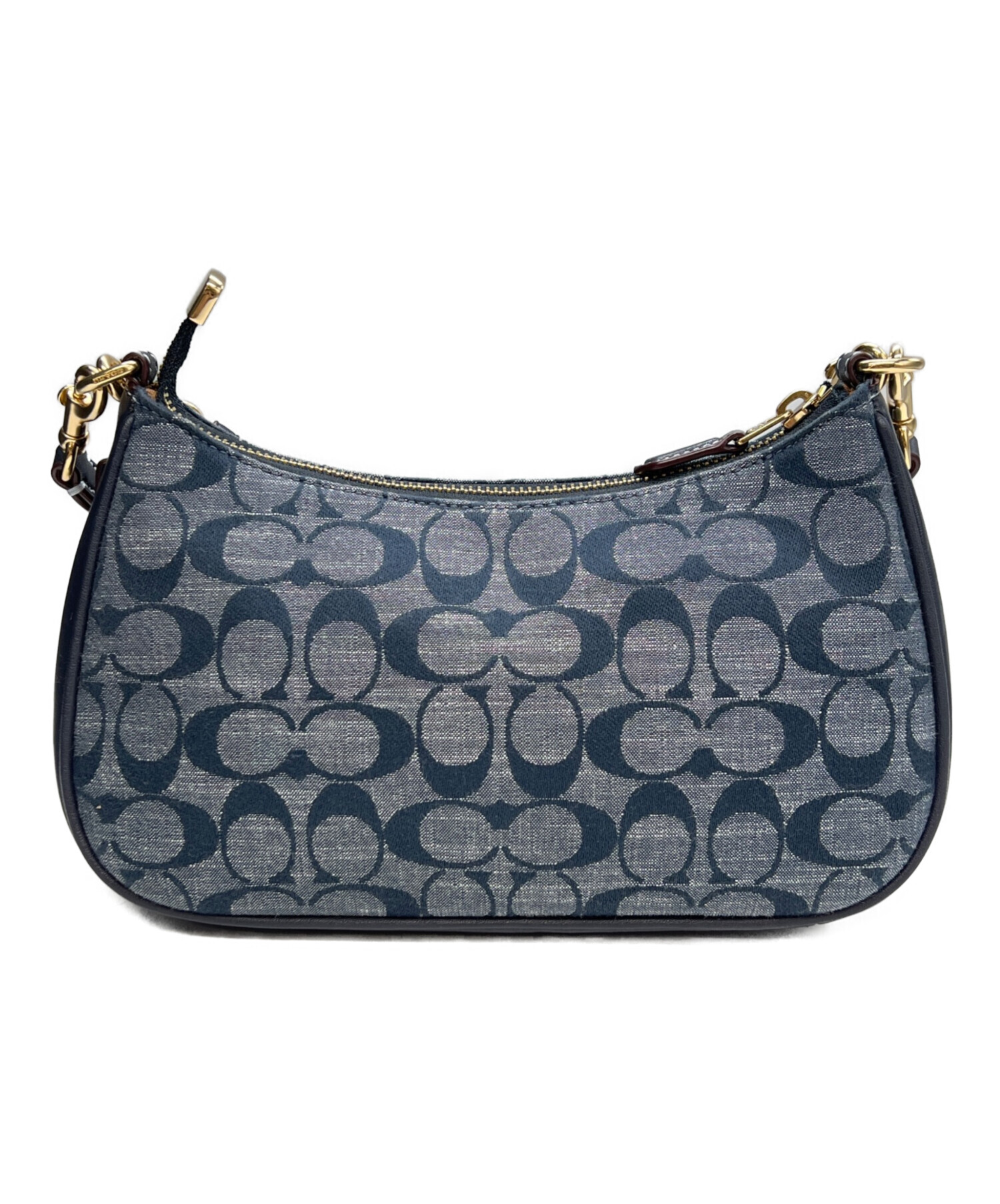 COACH ショルダーバッグ ヘリテージ　シグネチャー ネイビー 中古・古着通販】COACH (コーチ) テリ ショルダー バッグ