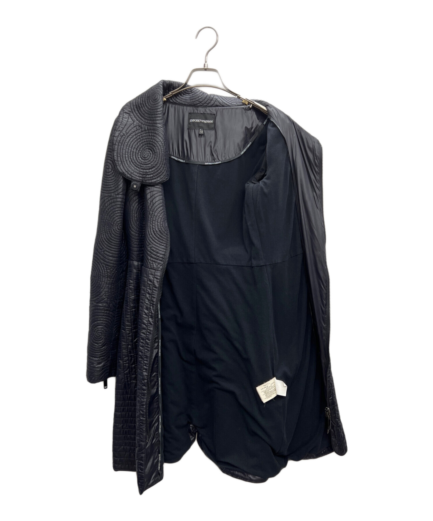 美品✨EMPORIO ARMANI ロングコート 黒 キルティング 中古・古着通販】EMPORIO ARMANI (エンポリオ アルマーニ