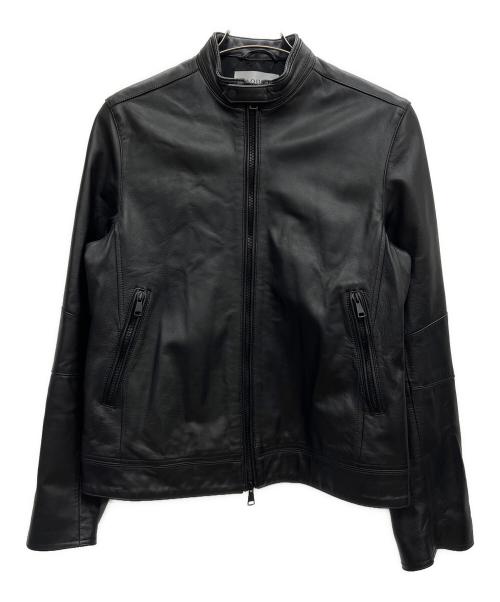 未使用級 AOURE シングルライダースジャケット 羊革 ブラック L 中古・古着通販】AOURE (アウール) シープスキン シングルライダース