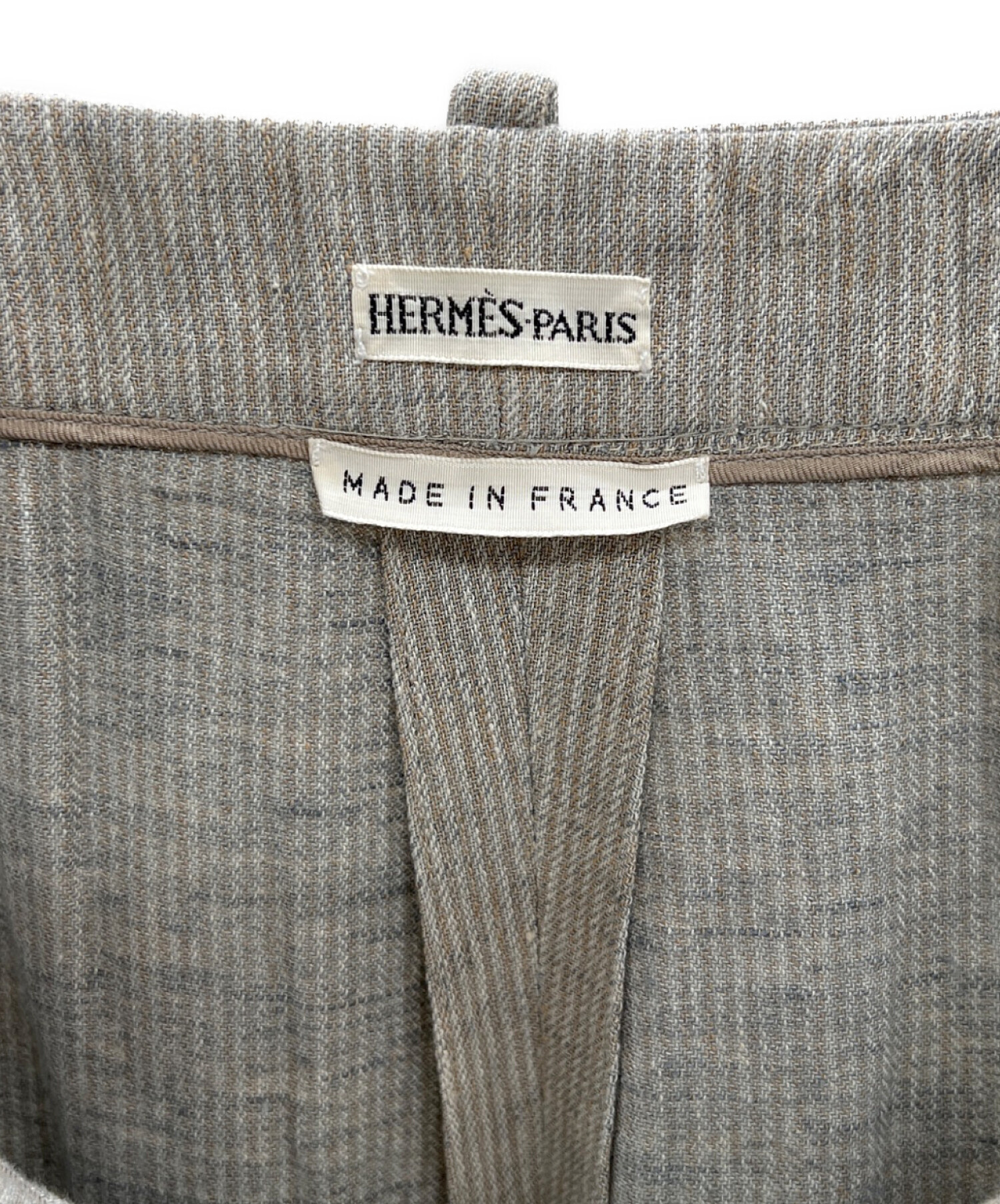 中古・古着通販】HERMES (エルメス) フロントボタンスカート ブラウン