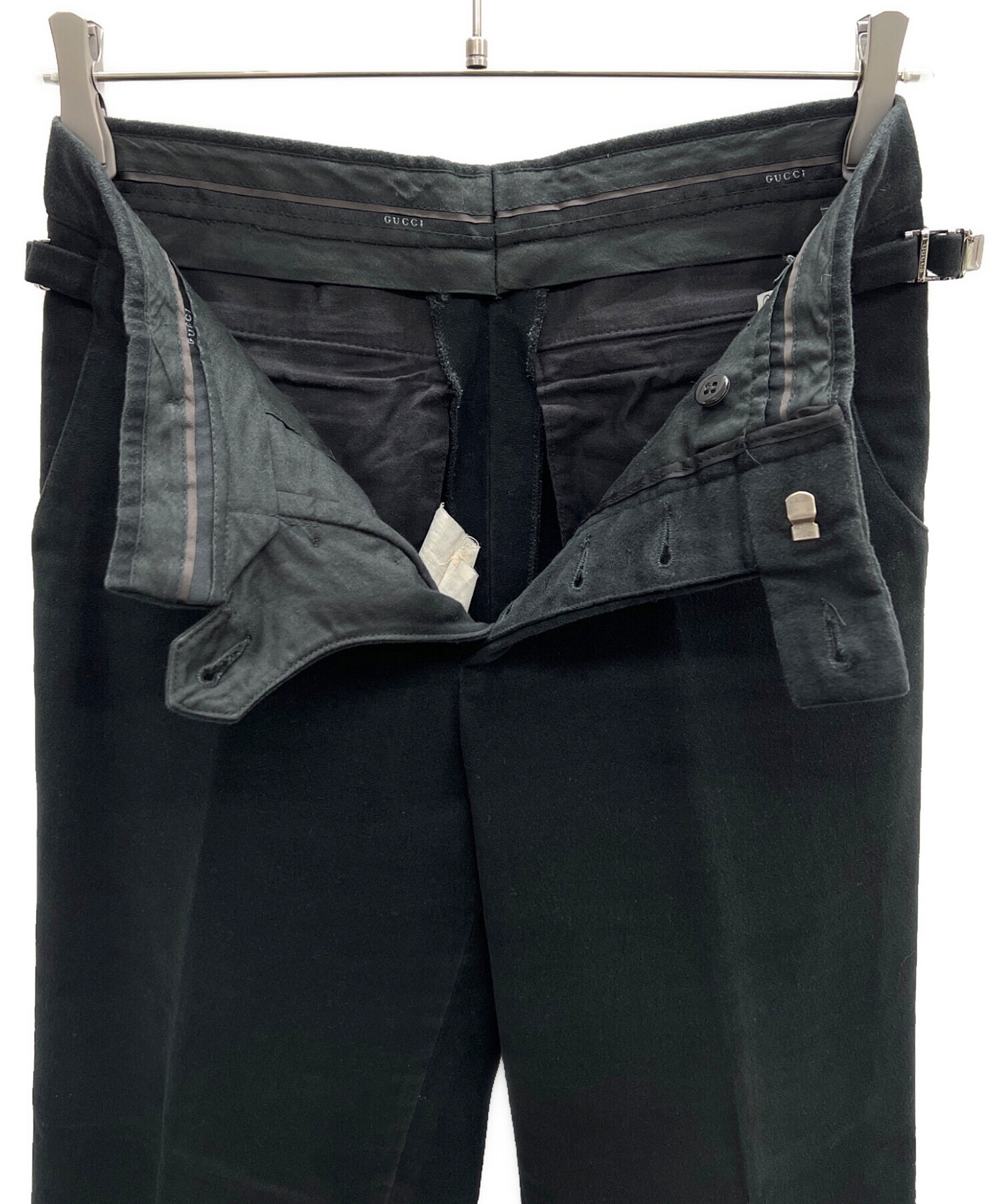中古・古着通販】GUCCI (グッチ) コットンパンツ ブラック サイズ:44