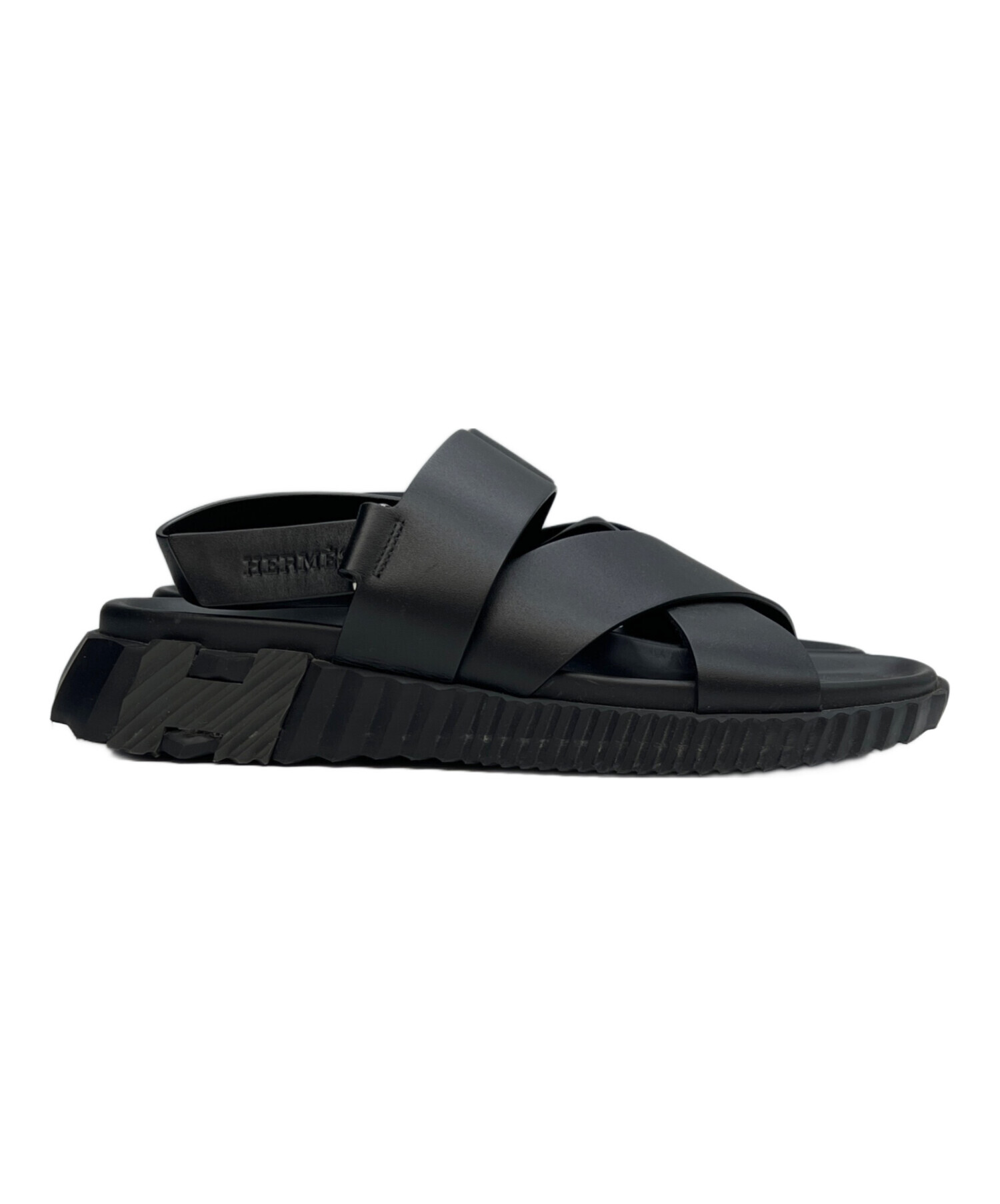 エルメス エレクトリック レザー ストラップ サンダル size 42.5 中古・古着通販】HERMES (エルメス) バックストラップサンダル