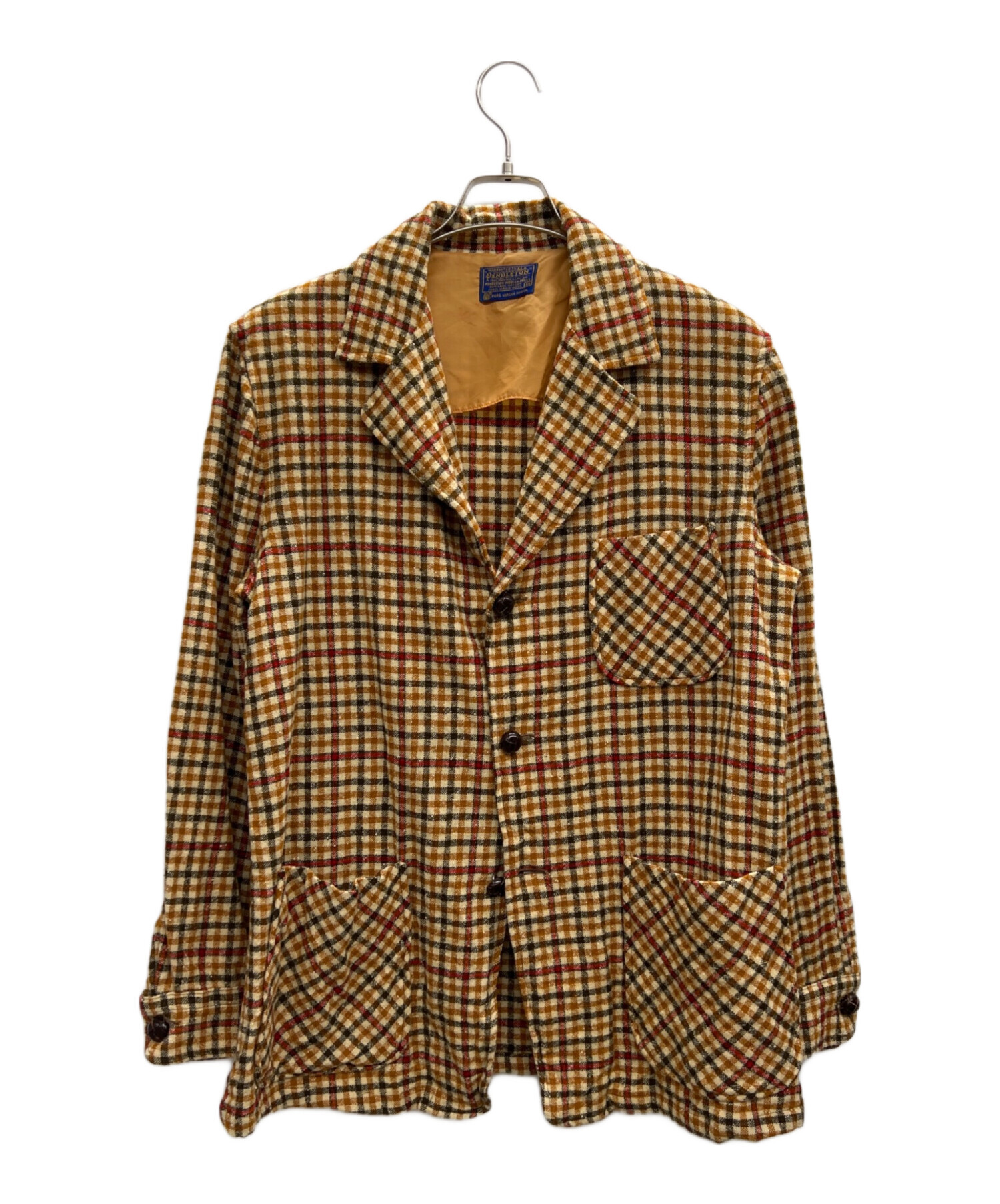 【70s〜80s？】PENDLETON チェックウールコート 中古・古着通販】PENDLETON (ペンドルトン) ウール チェックジャケット