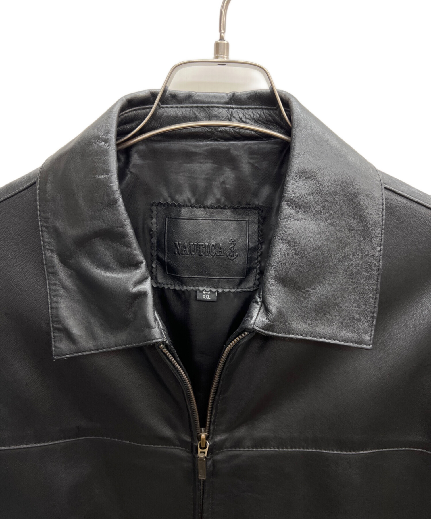 中古・古着通販】NAUTICA (ノーティカ) レザージャケット ブラック