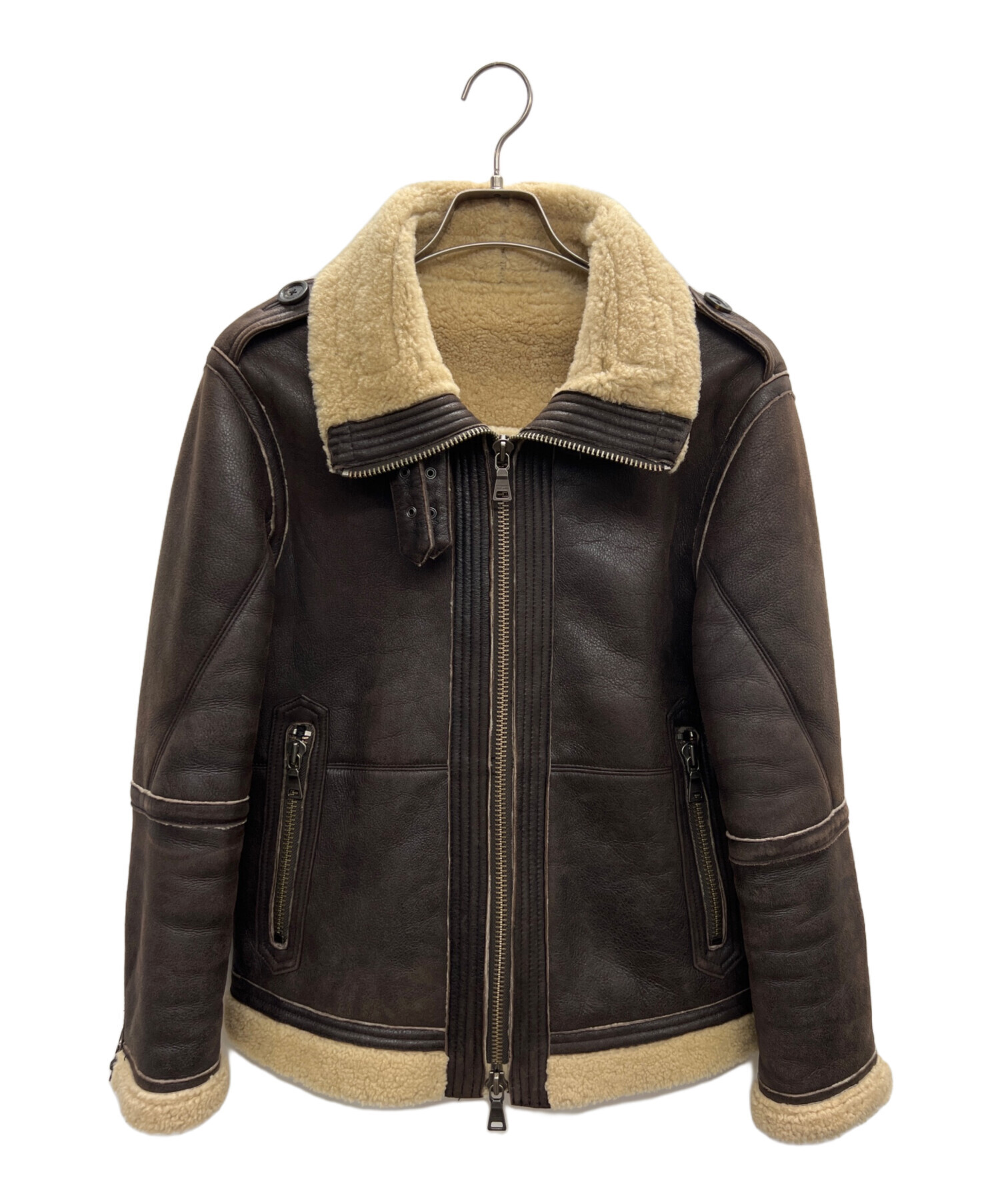 【絶版】BURBERRY BLACK LABEL ボア フライトジャケット L 中古・古着通販】BURBERRY BLACK LABEL (バーバリーブラックレーベル