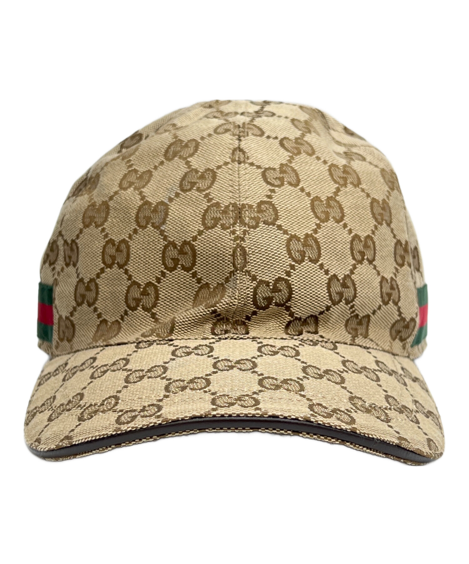 中古・古着通販】GUCCI (グッチ) キャップ GGキャンバス ベージュ