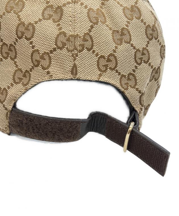 中古・古着通販】GUCCI (グッチ) キャップ GGキャンバス ベージュ