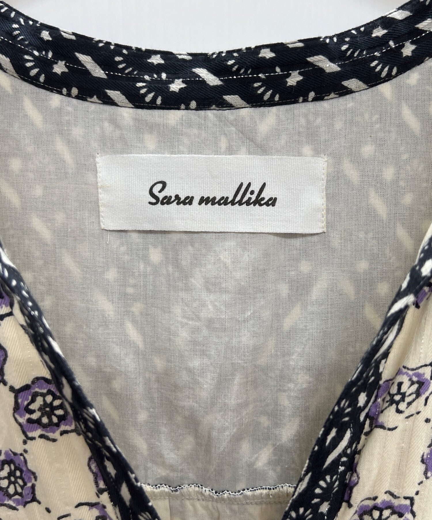 中古・古着通販】sara mallika (サラマリカ) 半袖ワンピース ブラック