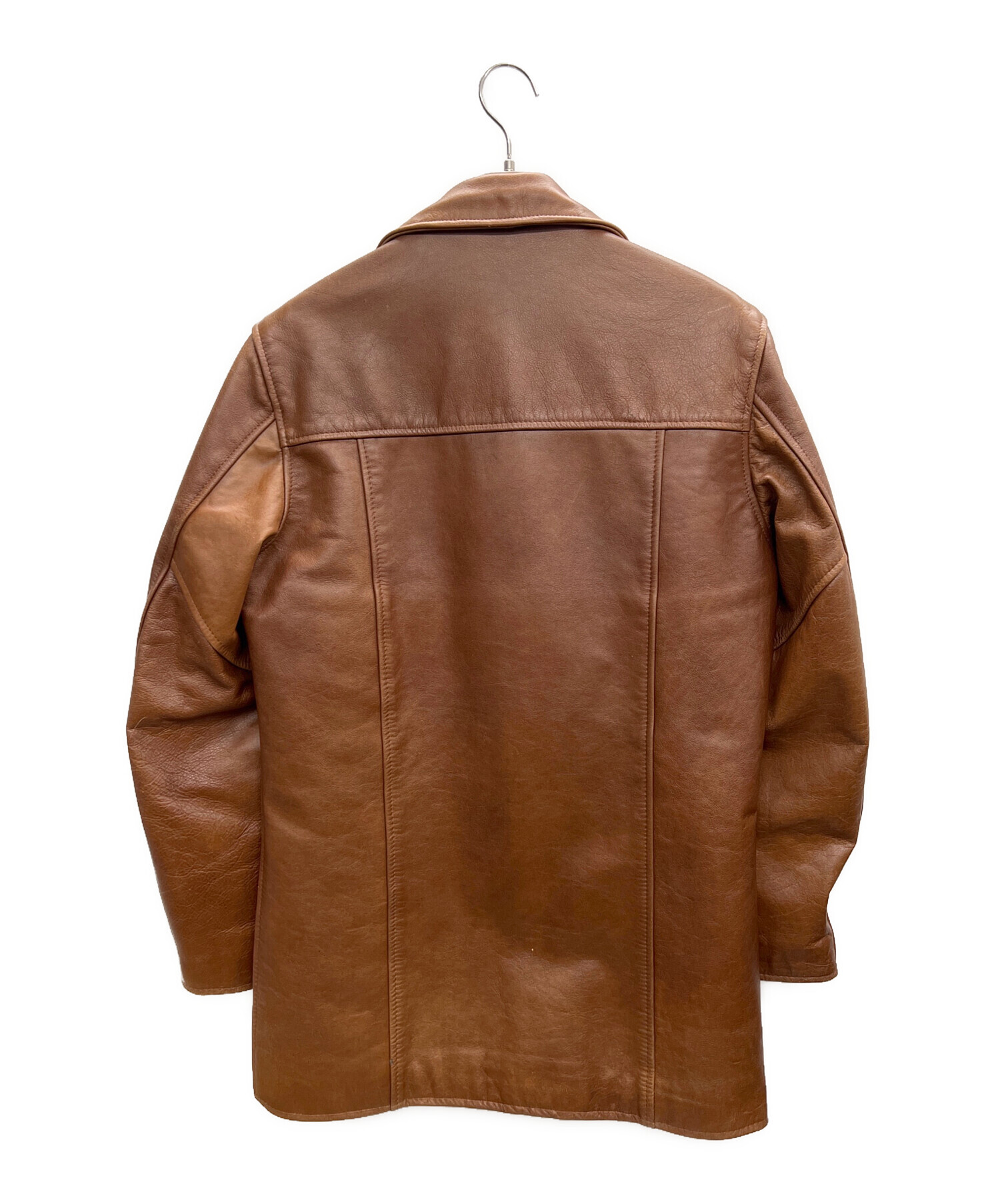 中古・古着通販】Schott (ショット) レザーハーフコート ブラウン