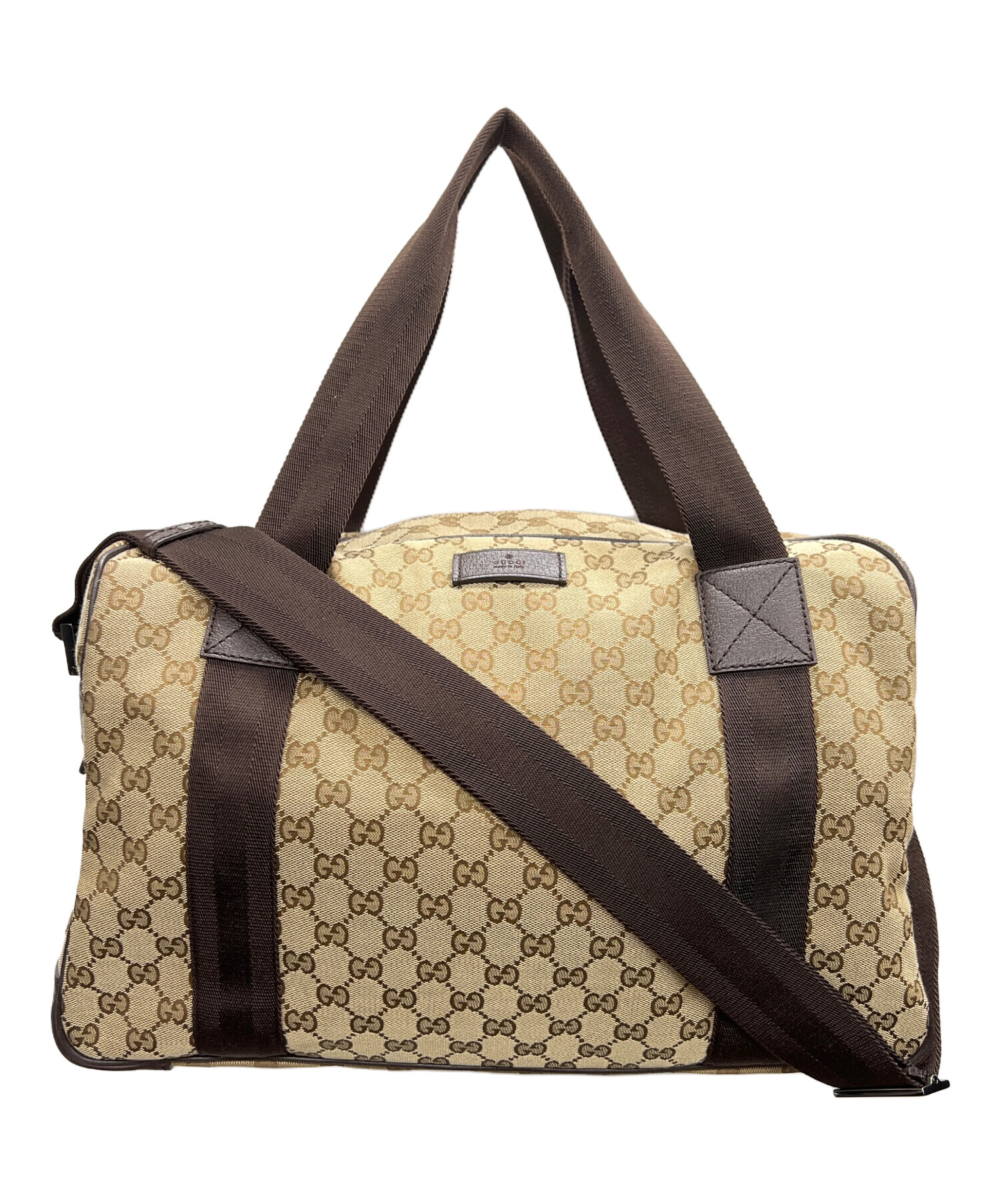 GUCCI グッチ GG キャンバス ボストンバッグ　旅行バッグ 中古・古着通販】GUCCI (グッチ) ボストンバッグ GGキャンバス