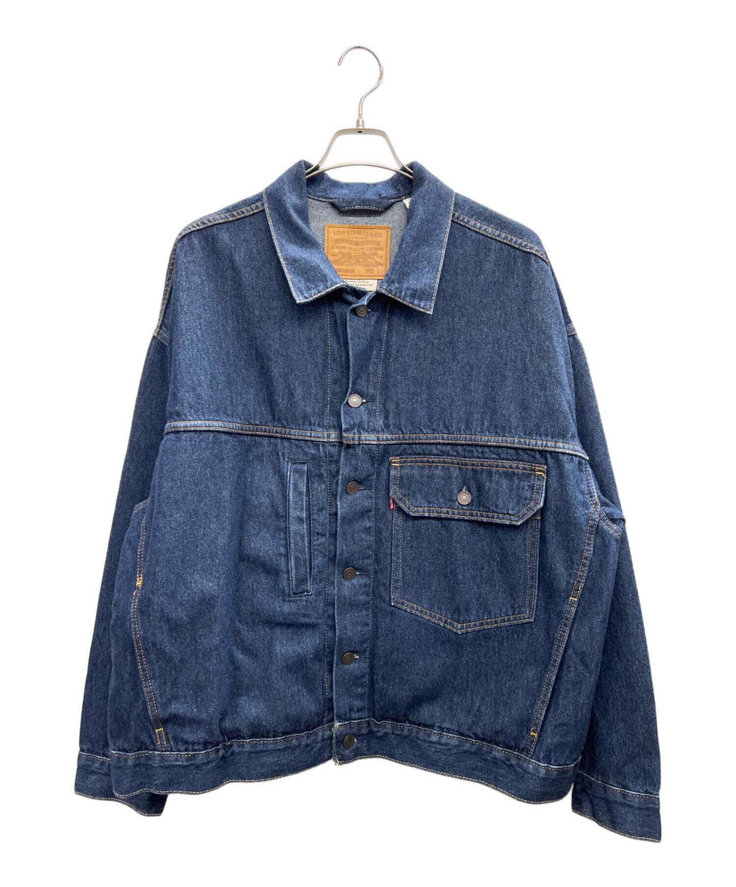 中古・古着通販】LEVI'S (リーバイス) デニムジャケット ネイビー