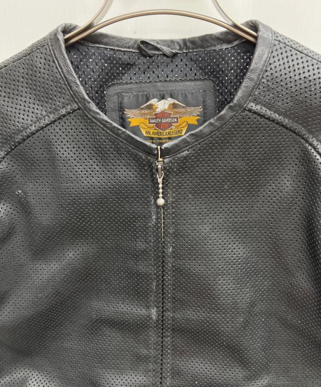 ★Harley-Davidson メッシュレザー半袖ジャケット Lサイズ★ 中古・古着通販】HARLEY-DAVIDSON (ハーレーダビッドソン) メッシュ