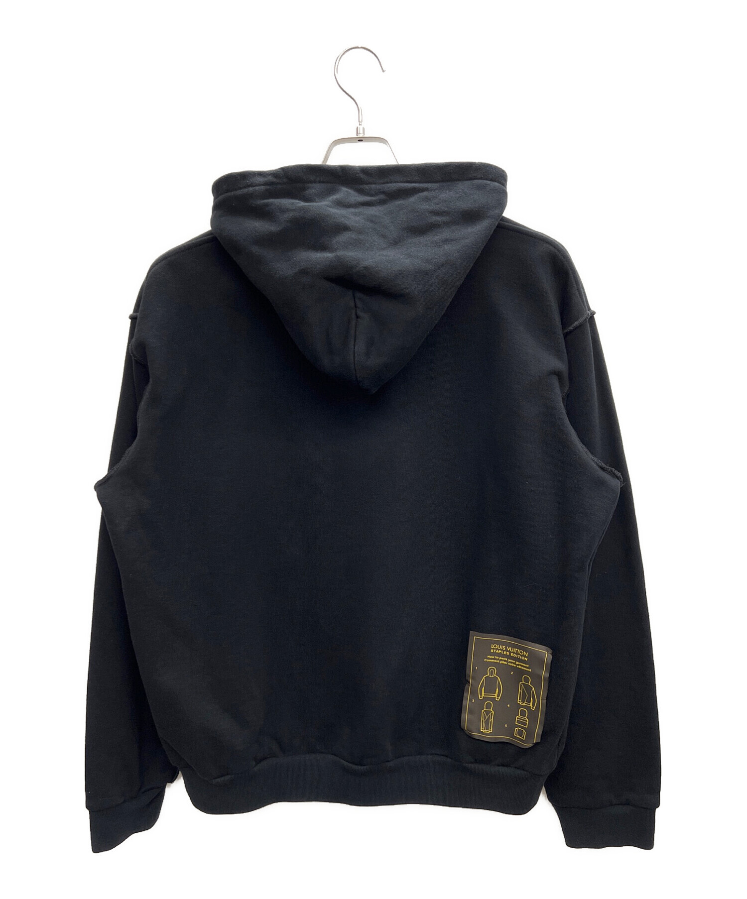 【ほぼ新品】ルイヴィトン インサイドアウト パーカー プルオーバー 黒 S 中古・古着通販】LOUIS VUITTON (ルイ ヴィトン) インサイドアウトプル