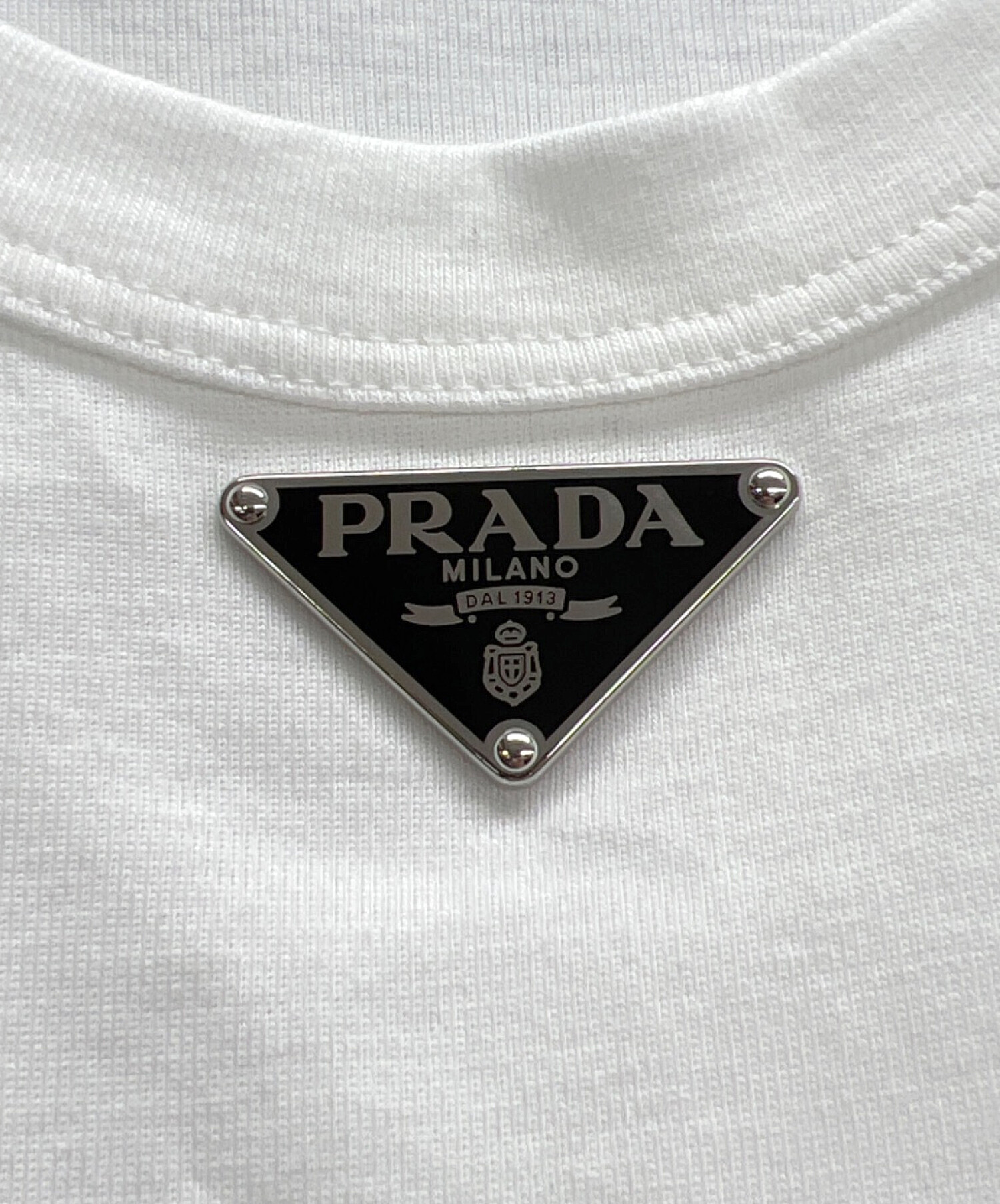 中古・古着通販】PRADA (プラダ) トライアングルロゴプレートタンク