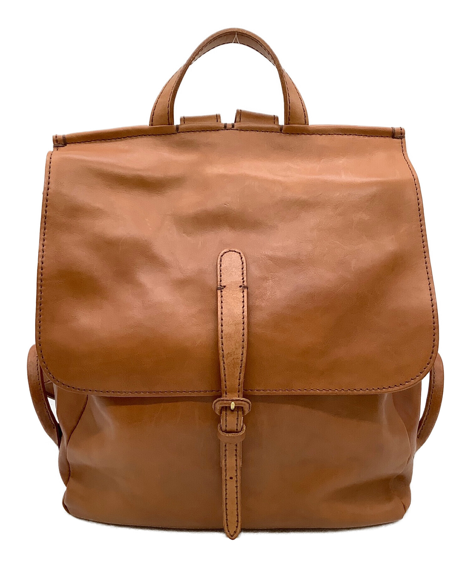 中古・古着通販】genten (ゲンテン) レザーリュック ブラウン