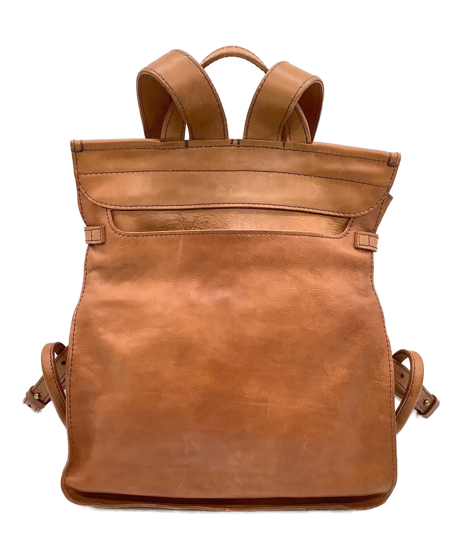 中古・古着通販】genten (ゲンテン) レザーリュック ブラウン