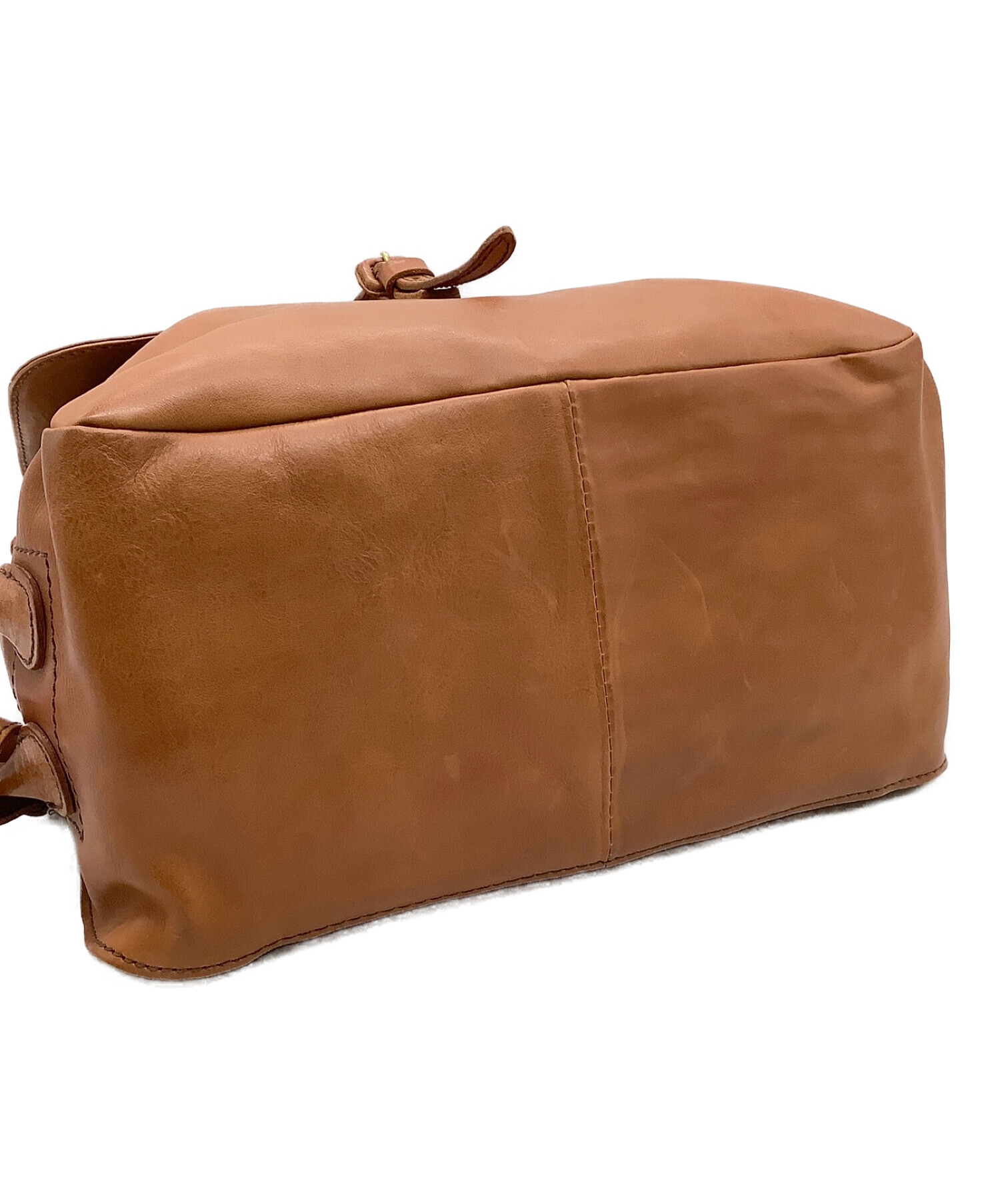 中古・古着通販】genten (ゲンテン) レザーリュック ブラウン