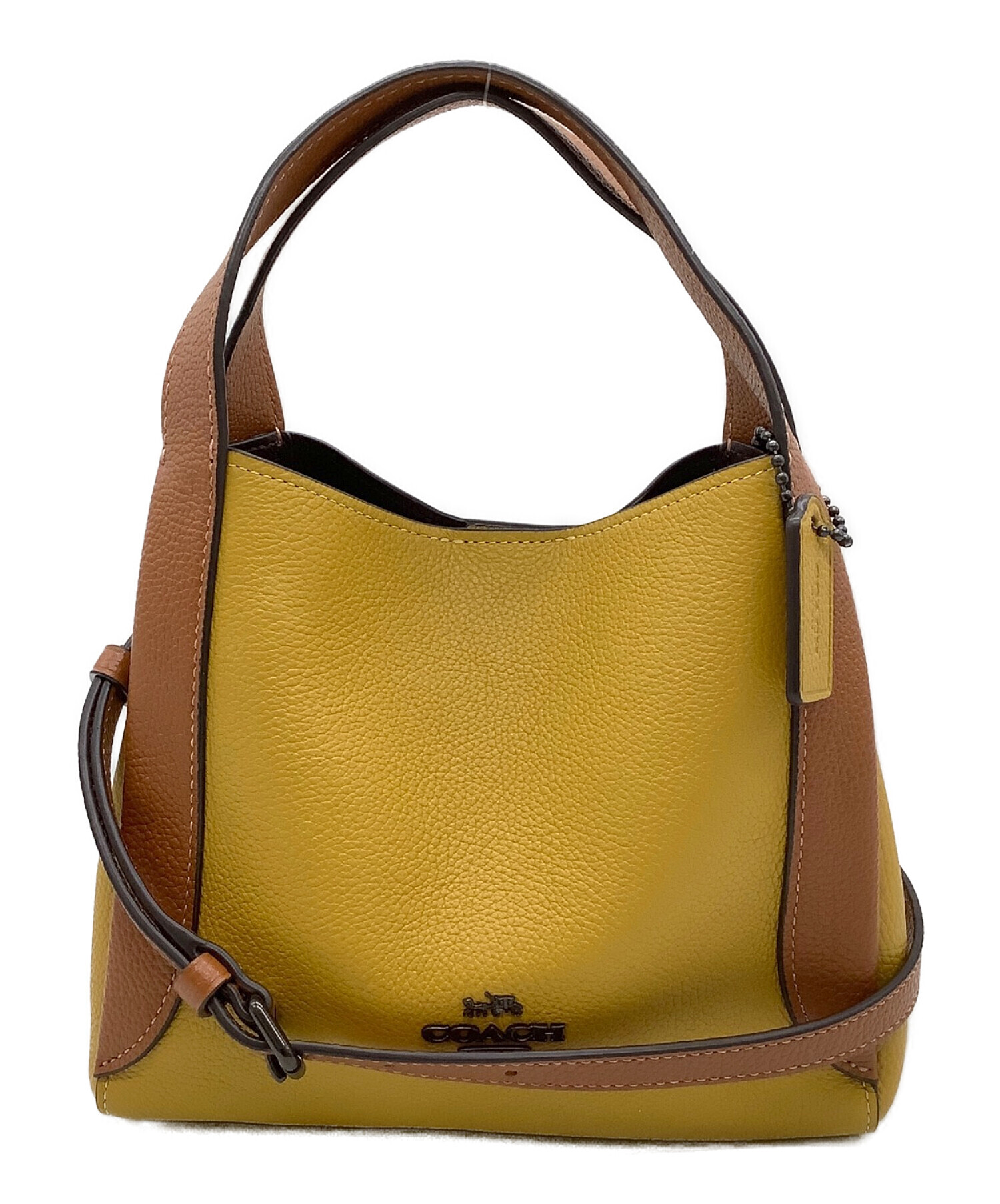 中古・古着通販】COACH (コーチ) ハンドバッグ イエロー×ブラウン 