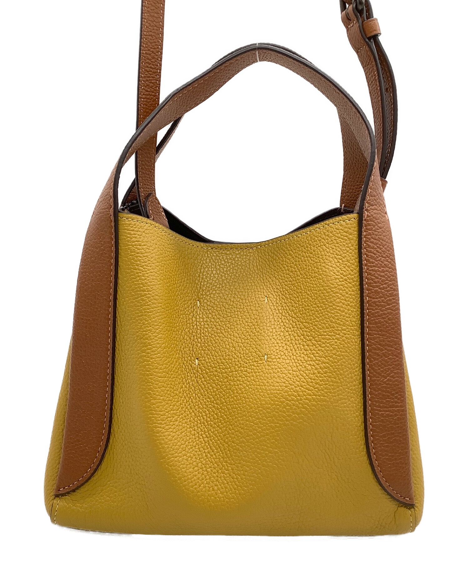 中古・古着通販】COACH (コーチ) ハンドバッグ イエロー×ブラウン 