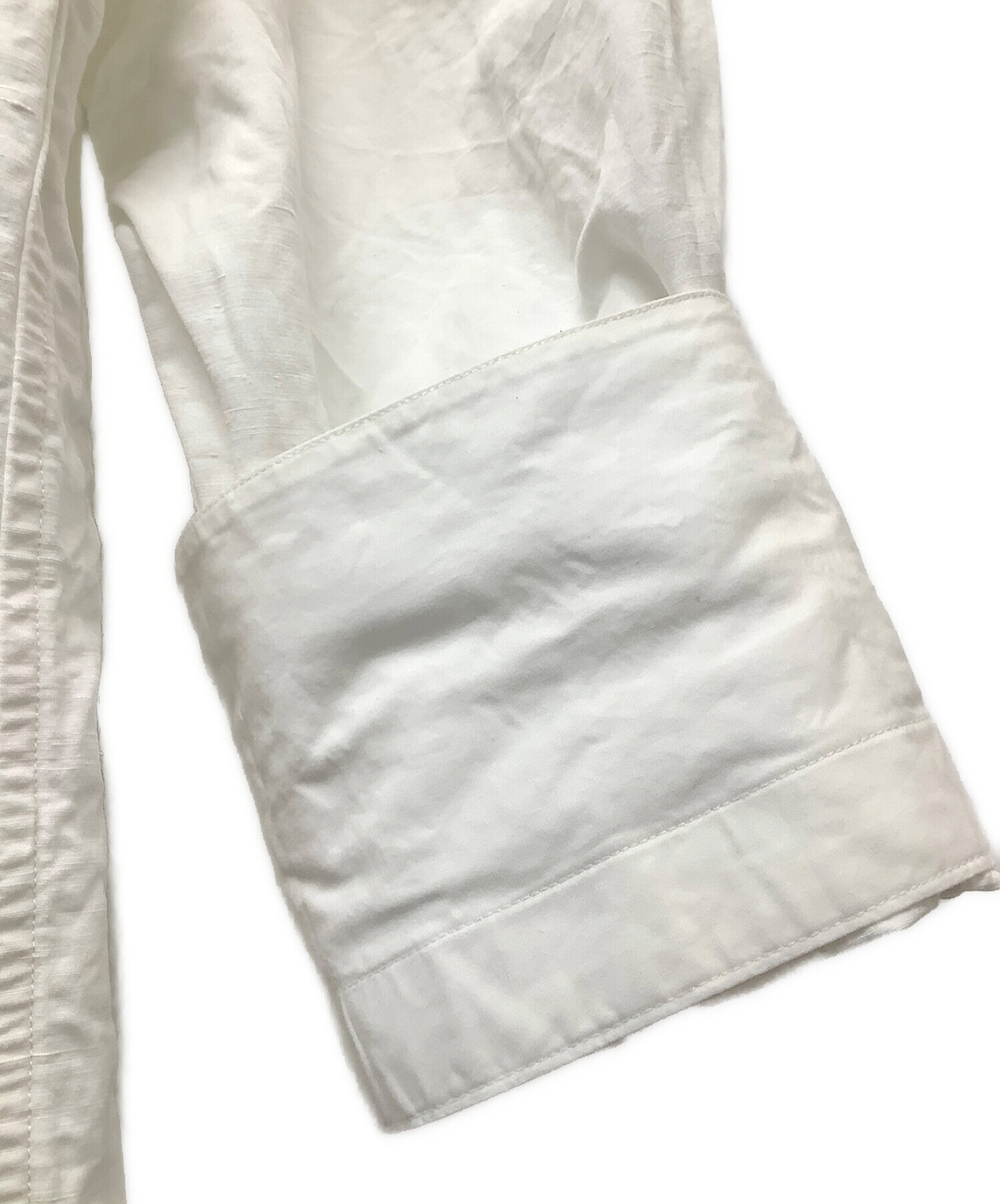 JIL SANDER◆19SS/ノーカラーシャツ/JSEN600105/32/コットン/WHT/無地 SHIRT LS | JIL SANDER(ジルサンダー) ⁄ トップス 長袖シャツ (メンズ