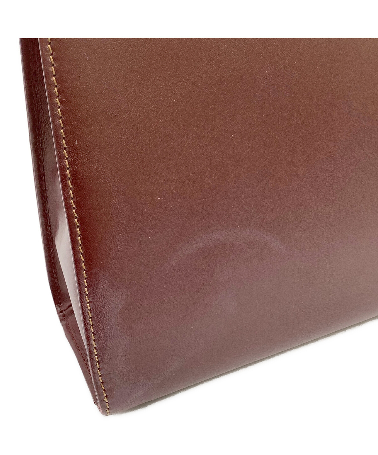 中古・古着通販】Cartier (カルティエ) ハンドバッグ ボルドー