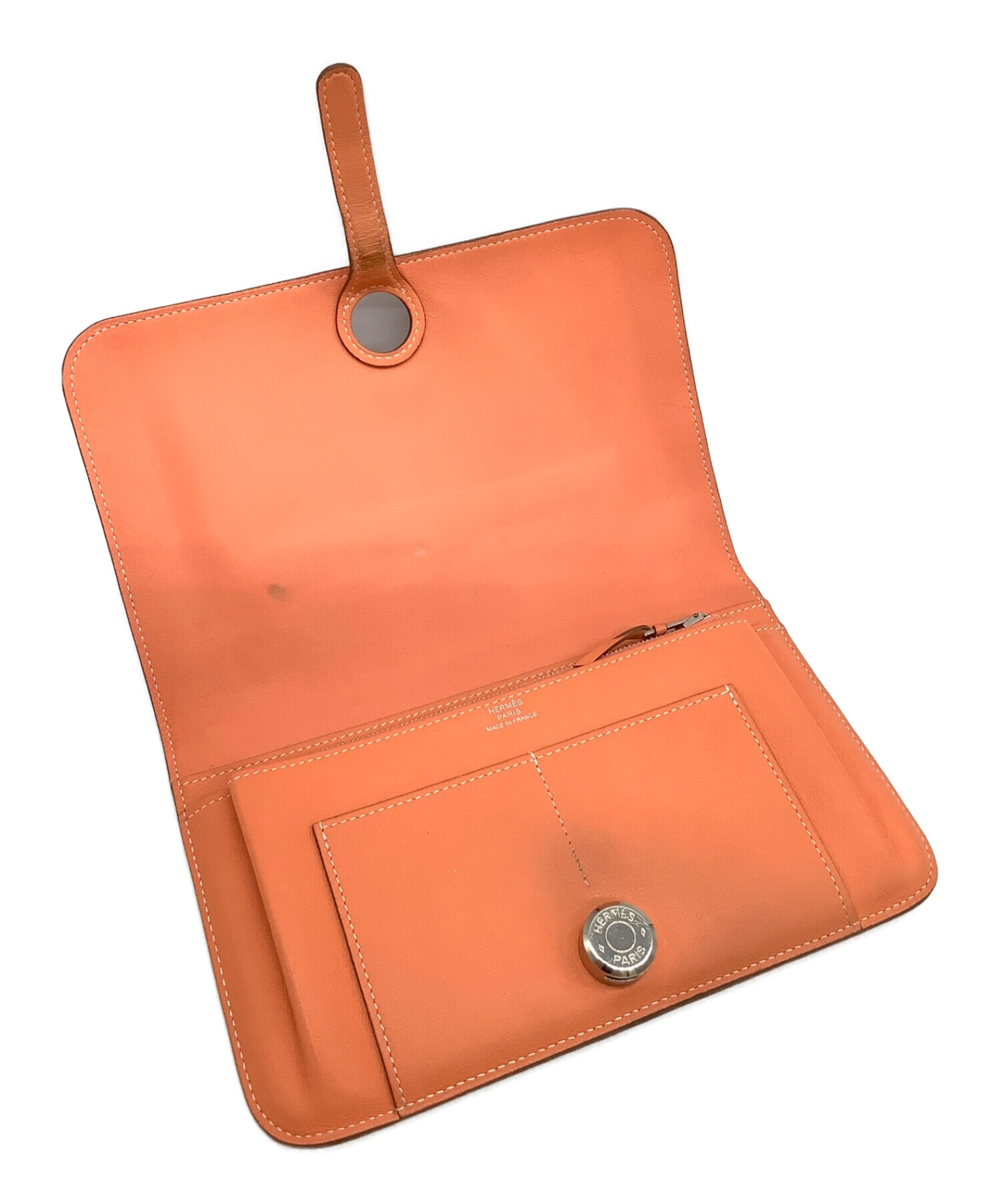 中古・古着通販】HERMES (エルメス) 長財布 オレンジ｜ブランド・古着