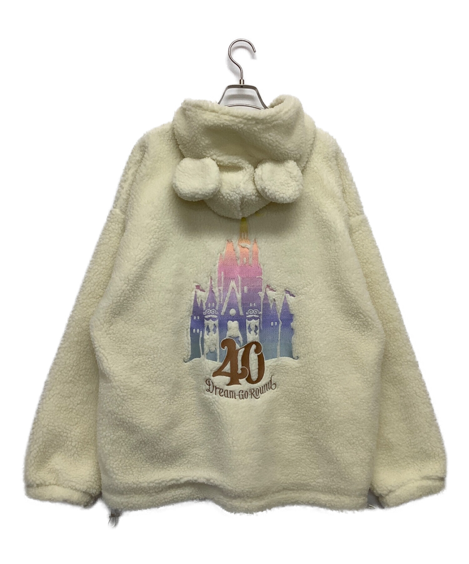 ディズニー Disney RESORT 40周年 もこもこボアパーカー 白 M 冬のパークで身につけたい真っ白もこもこグッズ！東京ディズニー
