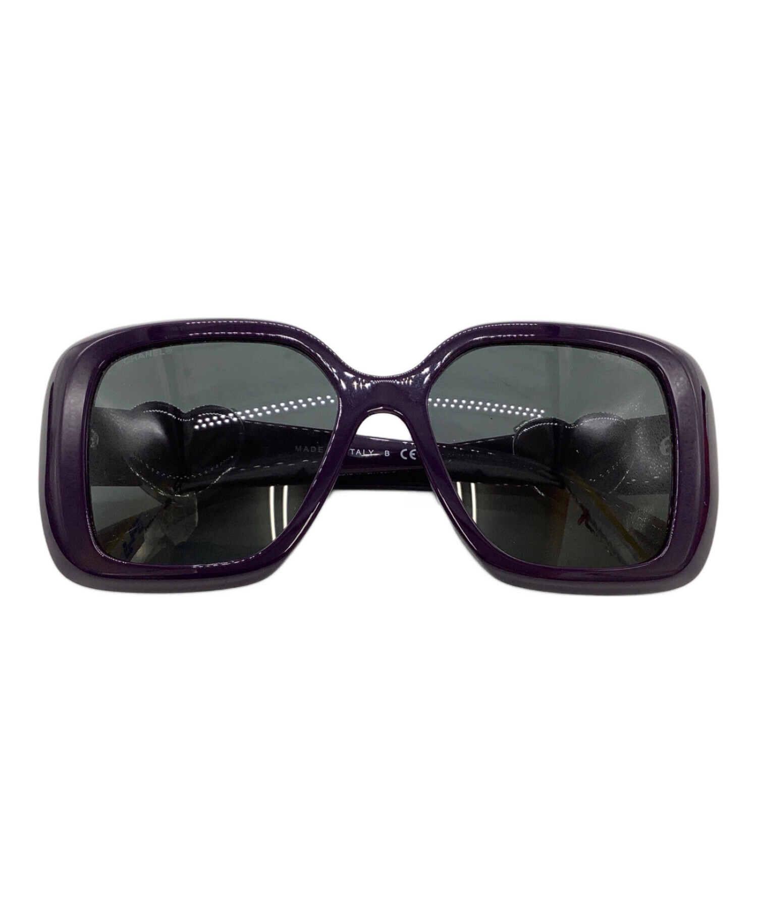 CHANEL サングラス　パープル　美品 中古・古着通販】CHANEL (シャネル) スクエアシェイプサングラス