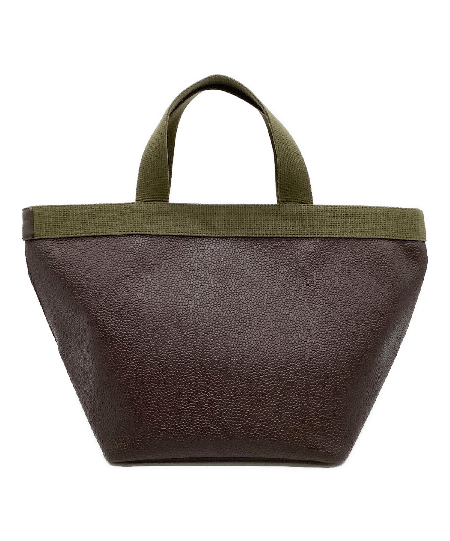 Herve Chapelier トートバッグ ブラウンレザーエルベシャプリエ