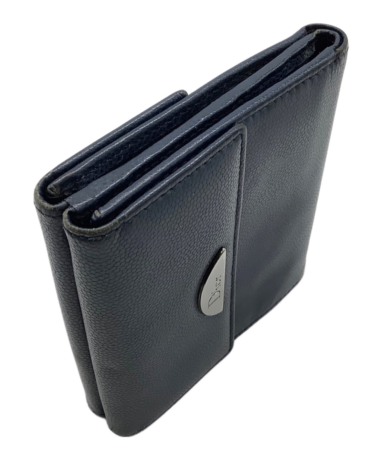 中古・古着通販】Dior (ディオール) 3つ折り財布 ネイビー｜ブランド