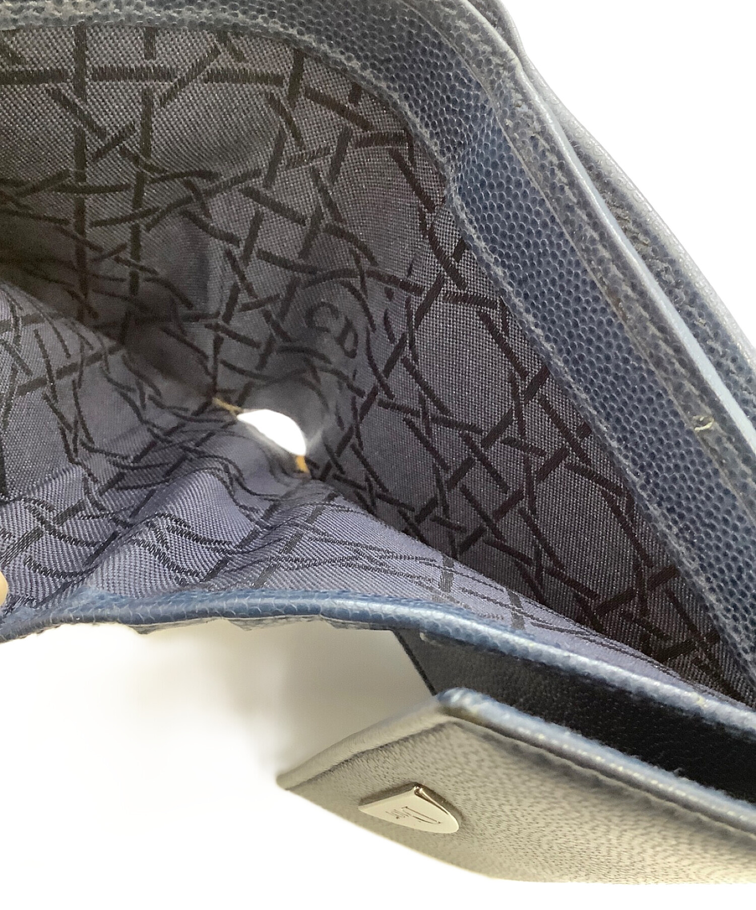 中古・古着通販】Dior (ディオール) 3つ折り財布 ネイビー｜ブランド