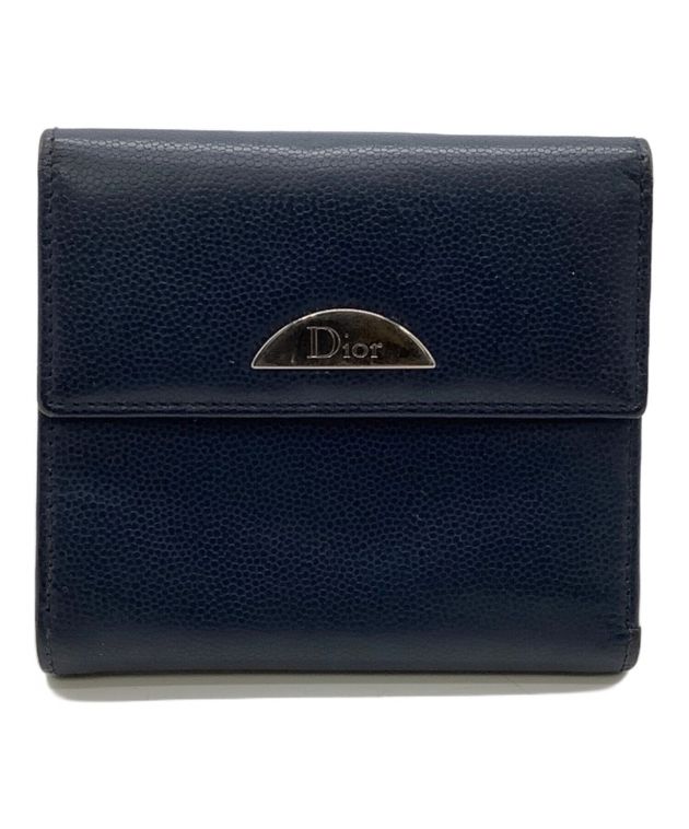 Dior 三つ折財布 ネイビー 中古・古着通販】Dior (ディオール) 3つ折り財布 ネイビー｜ブランド