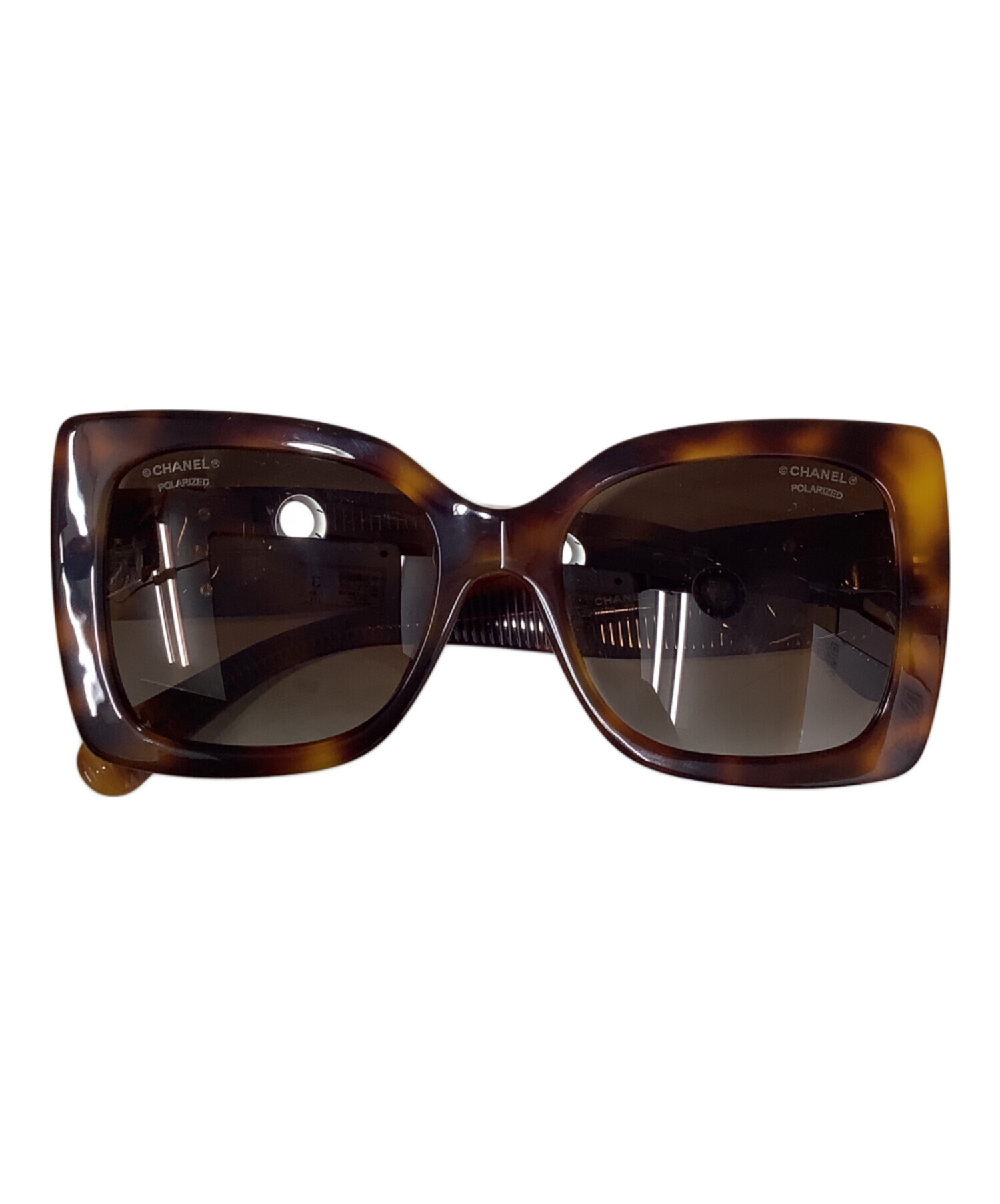 CHANEL ブラウン スクエア サングラス 中古・古着通販】CHANEL (シャネル) スクエアシェイプサングラス