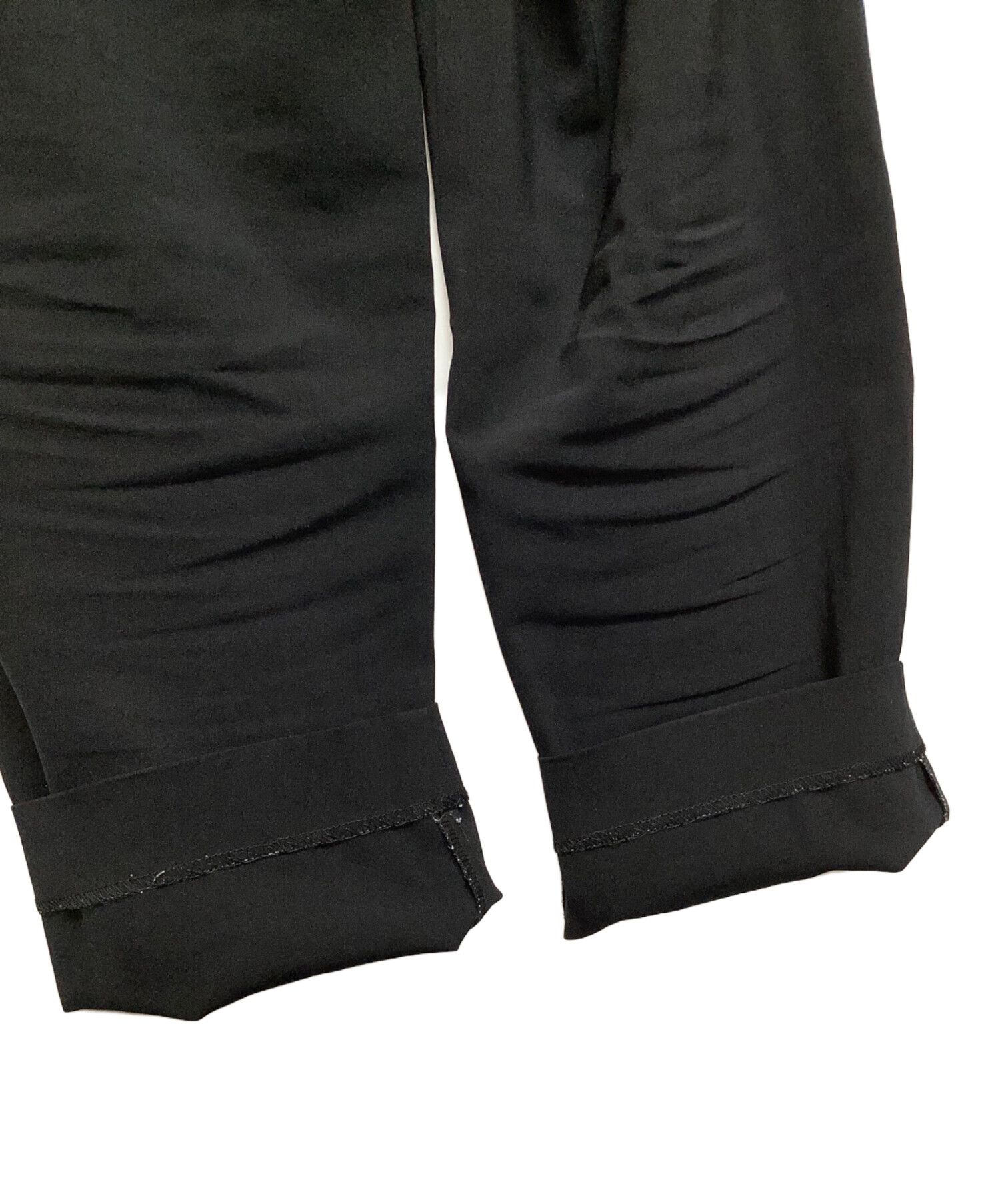 中古・古着通販】HYKE (ハイク) テーパードパンツ ブラック サイズ:2