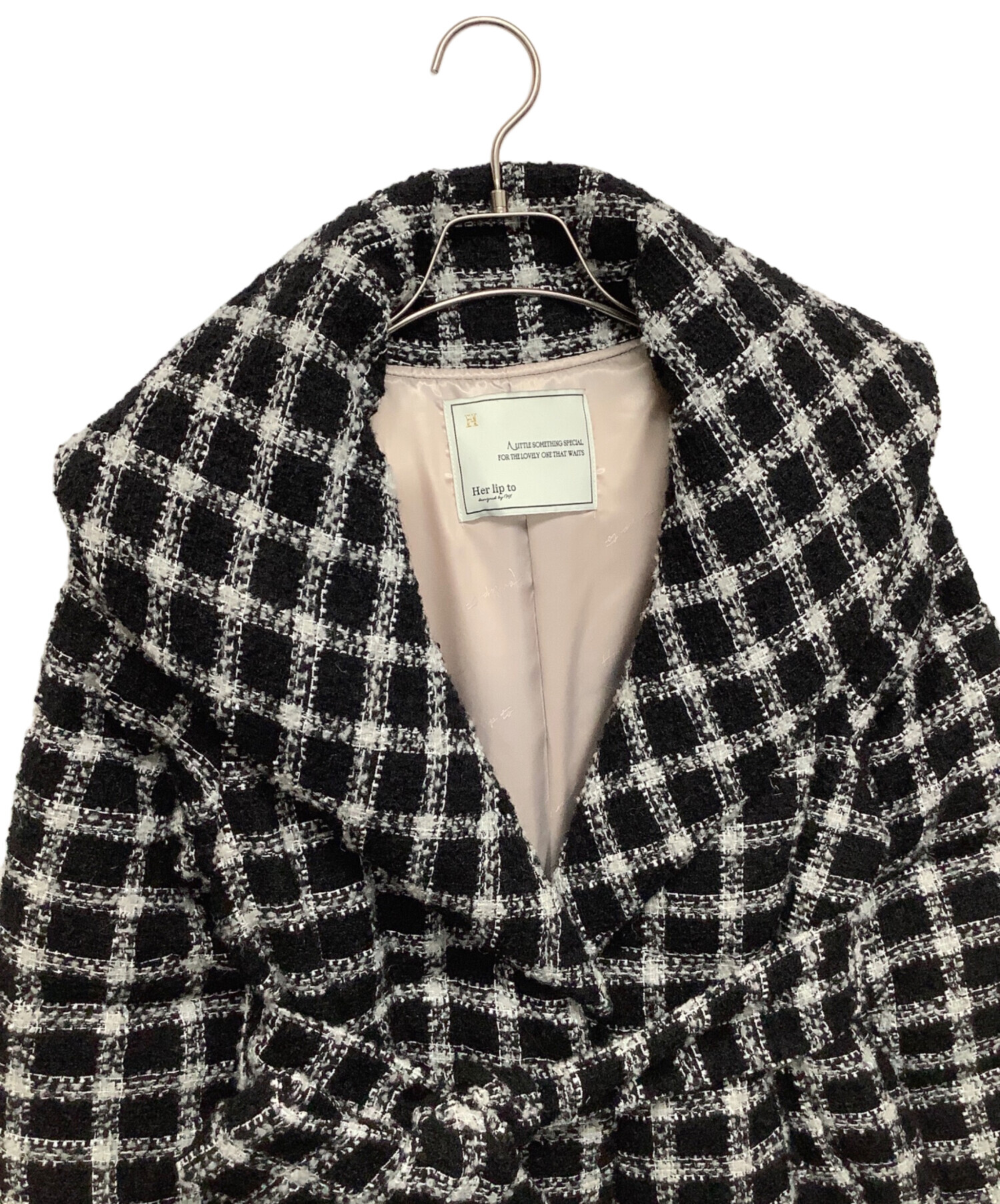 中古・古着通販】HER LIP TO (ハーリップトゥ) Loop Yarn Tweed Belted