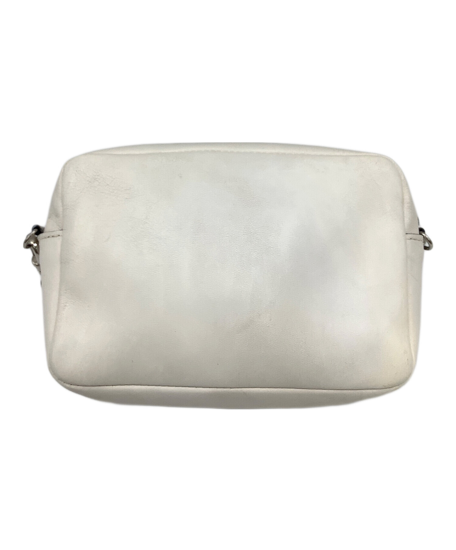 J&M DAVIDSON / チェーンショルダーバッグ/レザー/ホワイト 中古・古着通販】J&M DAVIDSON (ジェイ＆エム デヴィッドソン