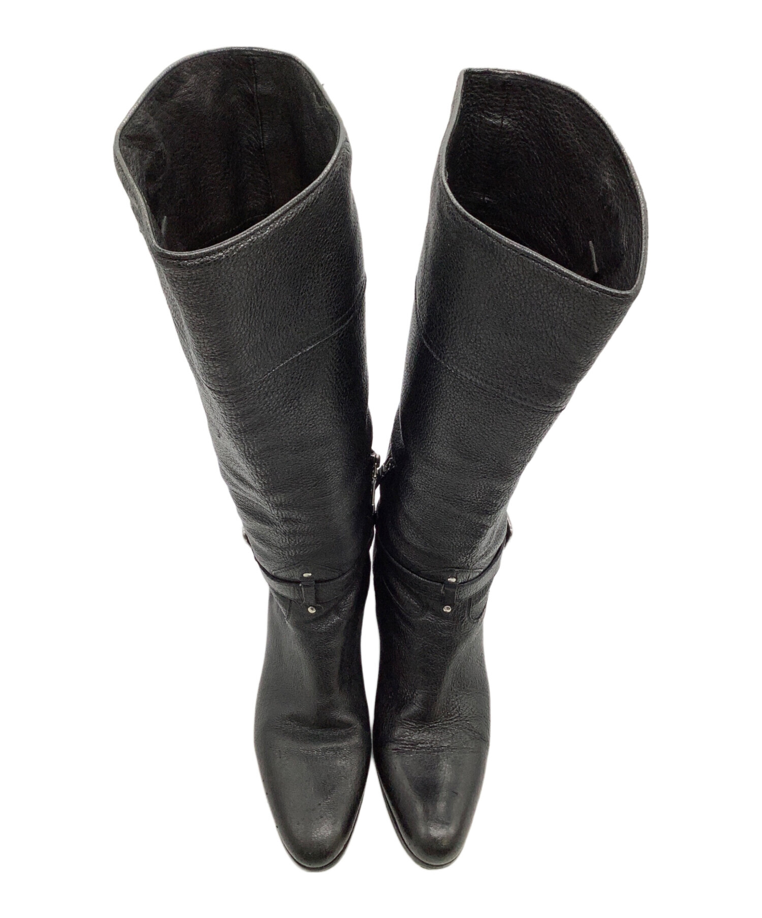 中古・古着通販】PRADA (プラダ) ロングブーツ ブラック サイズ:38 1/2