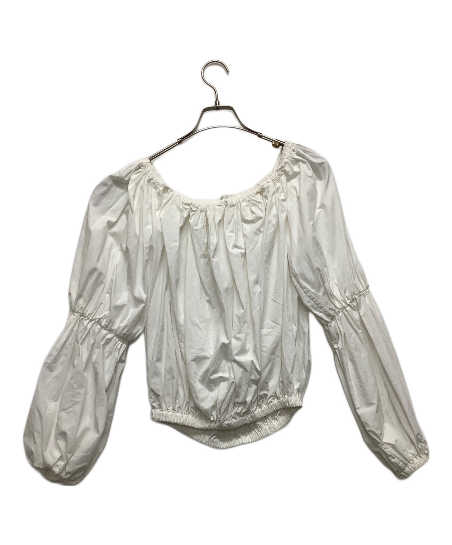 中古・古着通販】cygne (シーニュ) バルーンギャザーブラウス ホワイト