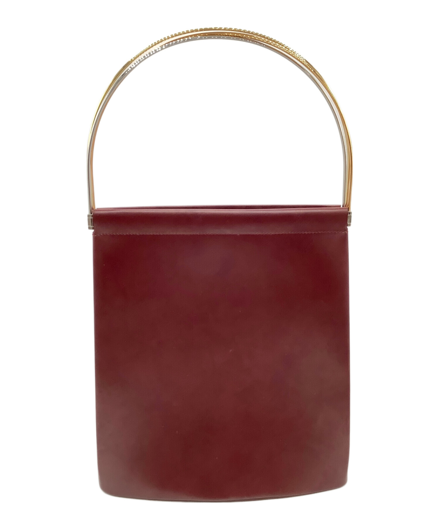 中古・古着通販】Cartier (カルティエ) ハンドバッグ ボルドー