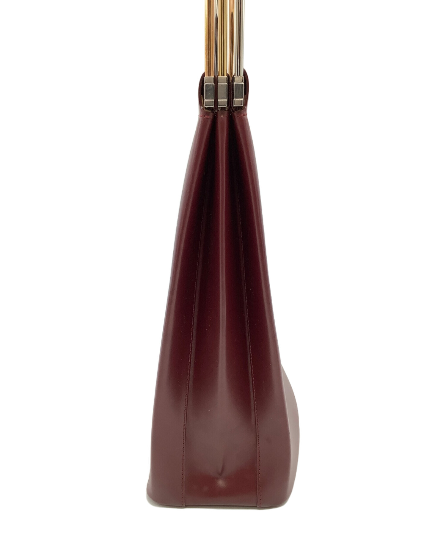 中古・古着通販】Cartier (カルティエ) ハンドバッグ ボルドー