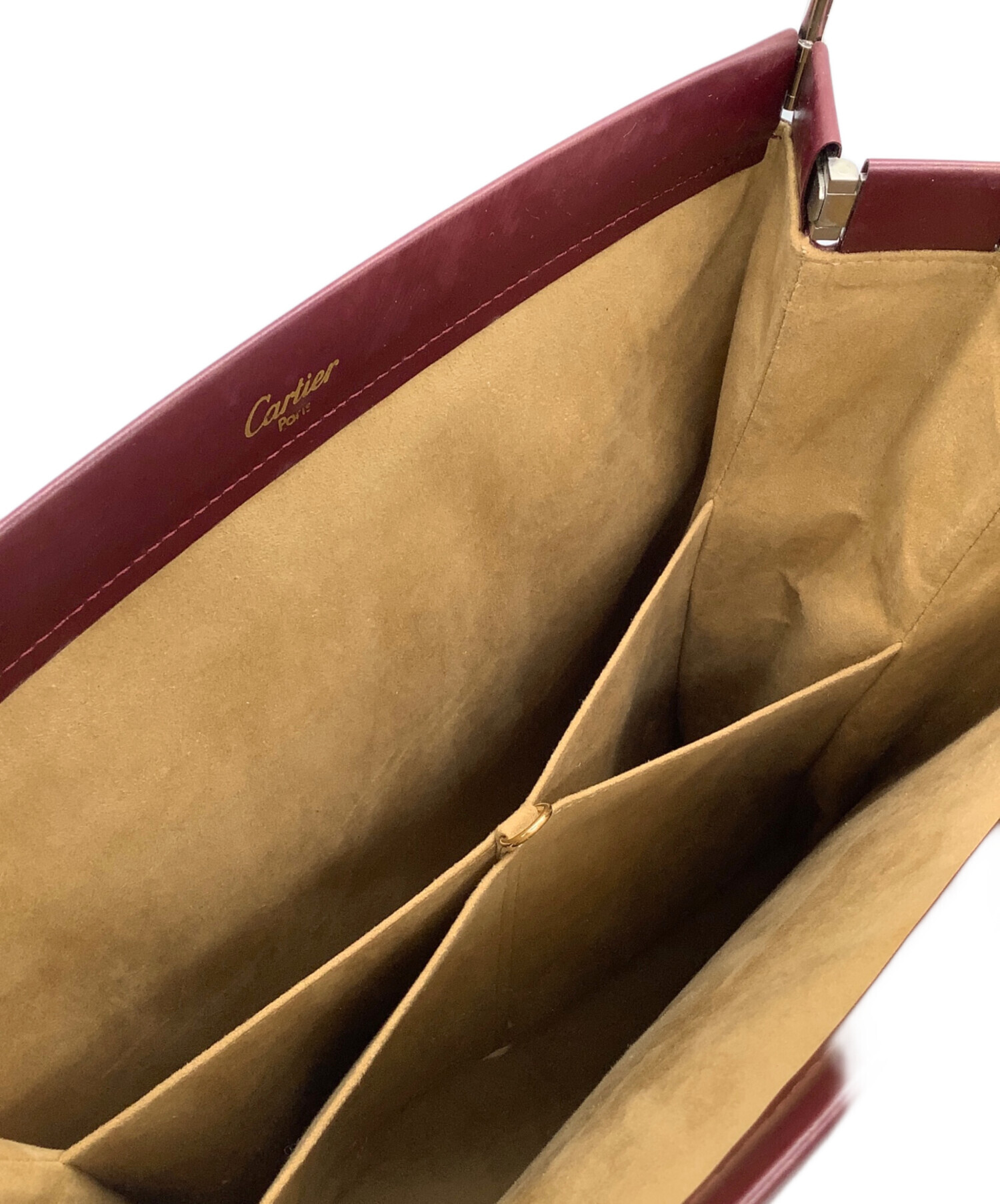 中古・古着通販】Cartier (カルティエ) ハンドバッグ ボルドー