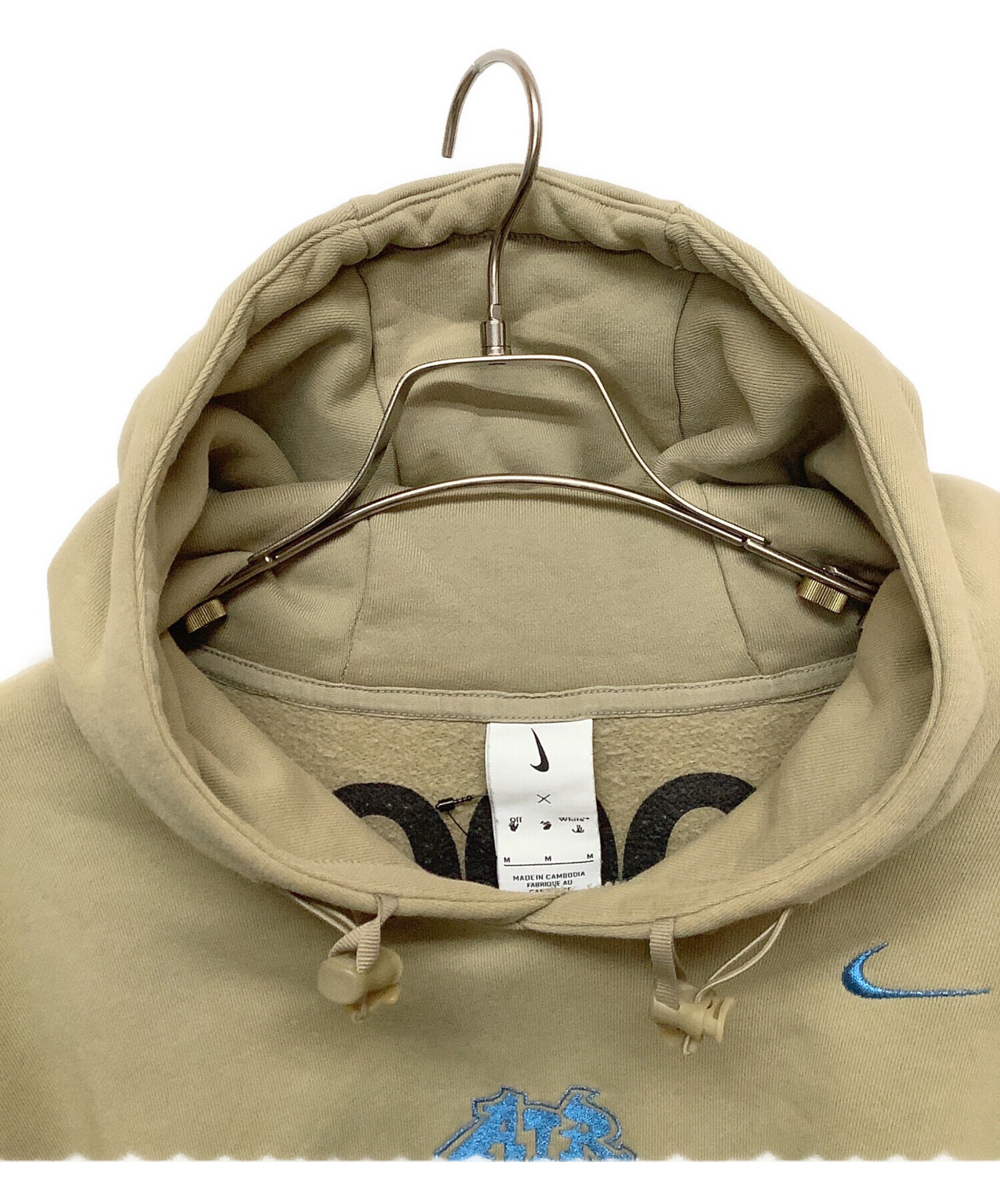 中古・古着通販】NIKE (ナイキ) プルオーバーパーカー ベージュ サイズ 
