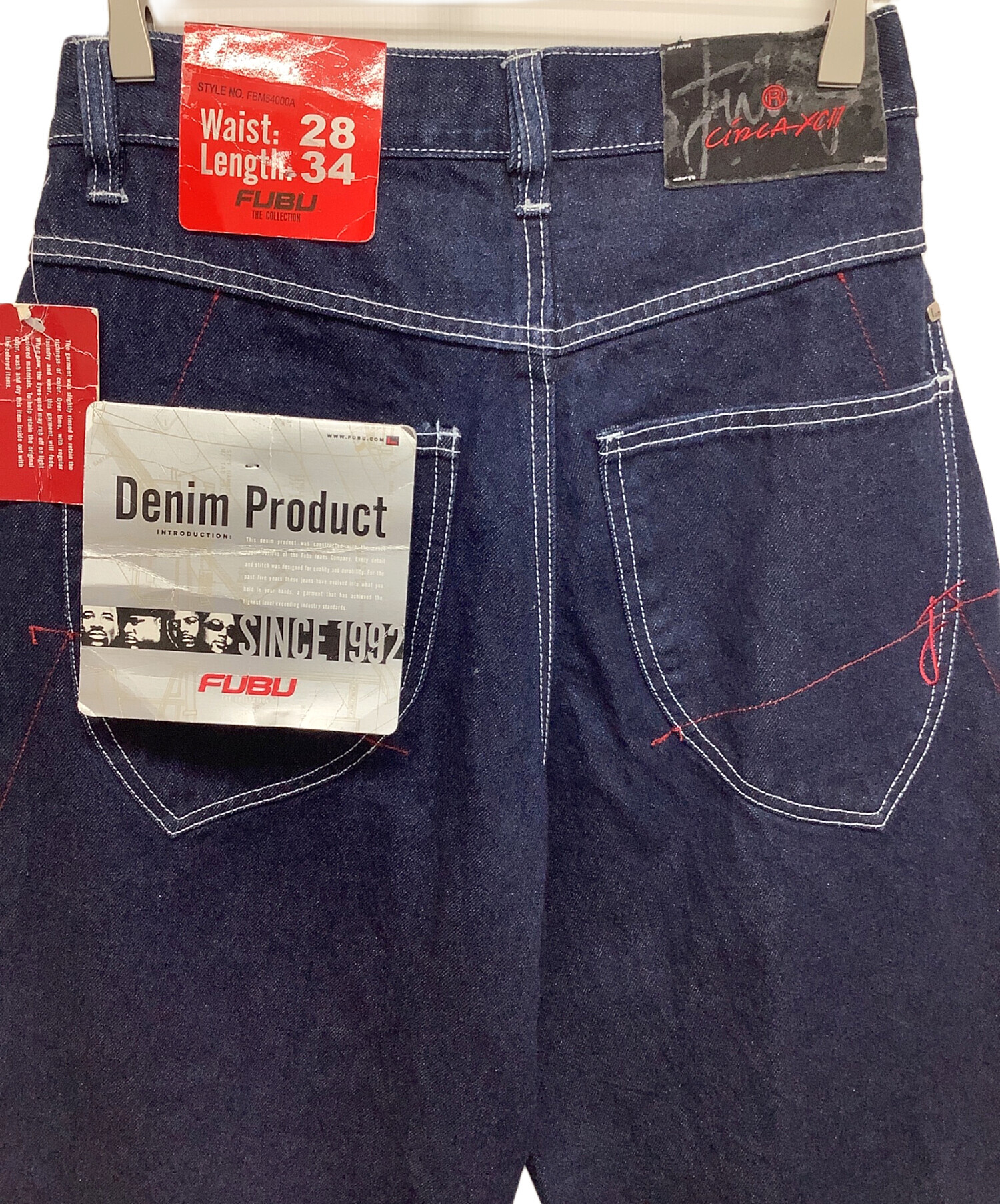 中古・古着通販】FUBU (フブ) デニムパンツ インディゴ サイズ:W28×L34 