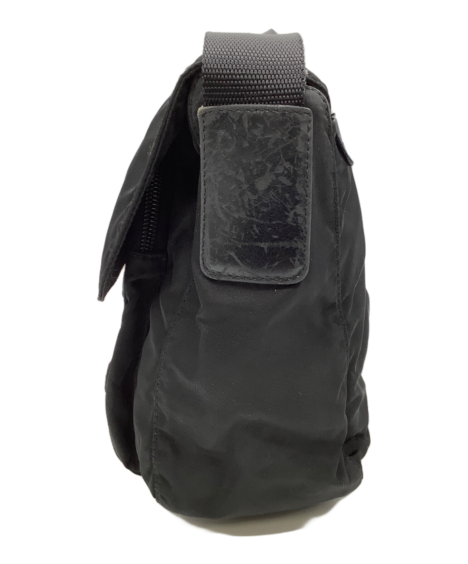 中古・古着通販】PRADA (プラダ) ナイロンショルダーバッグ ブラック