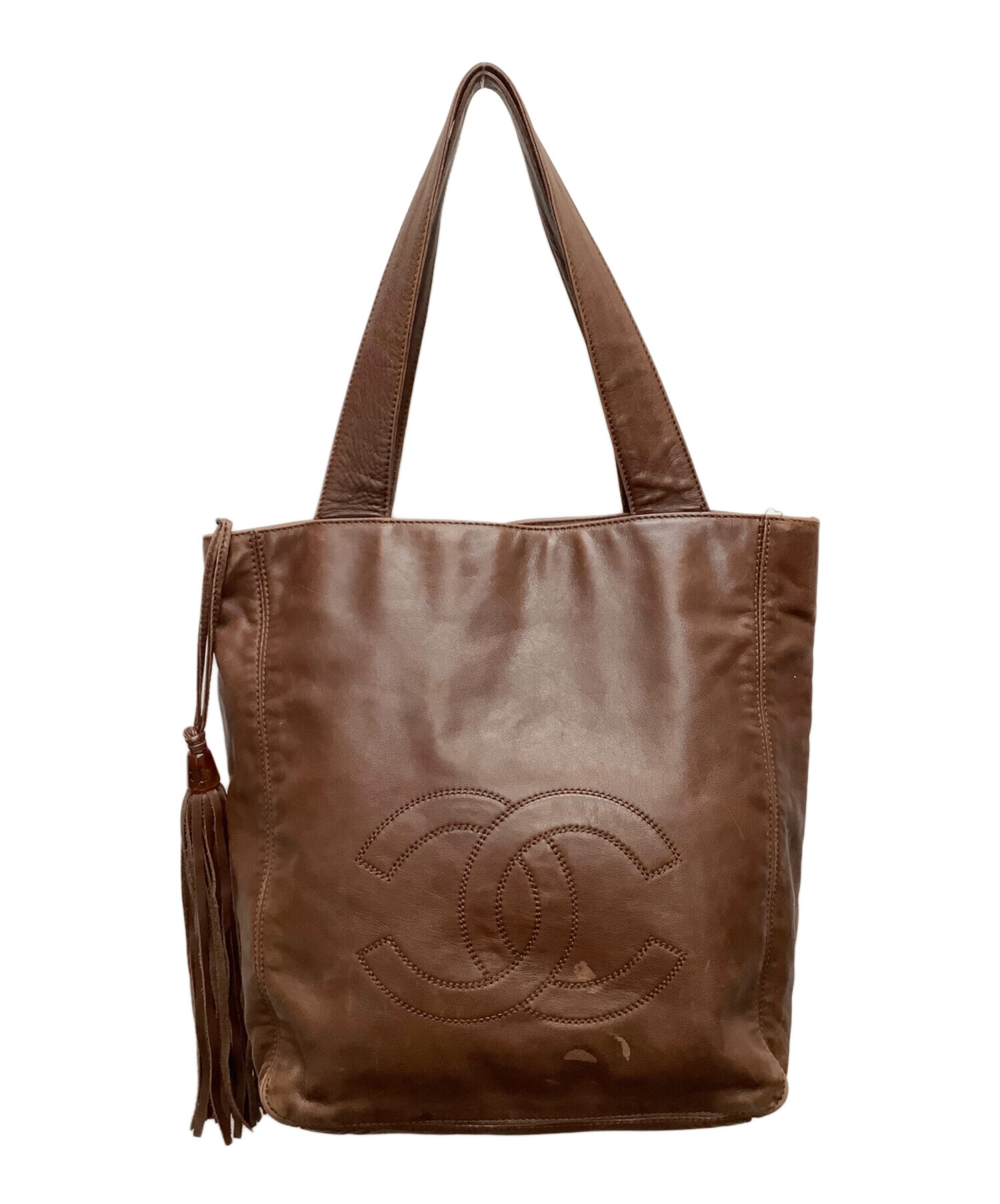 中古・古着通販】CHANEL (シャネル) ショルダーバッグ ブラウン 